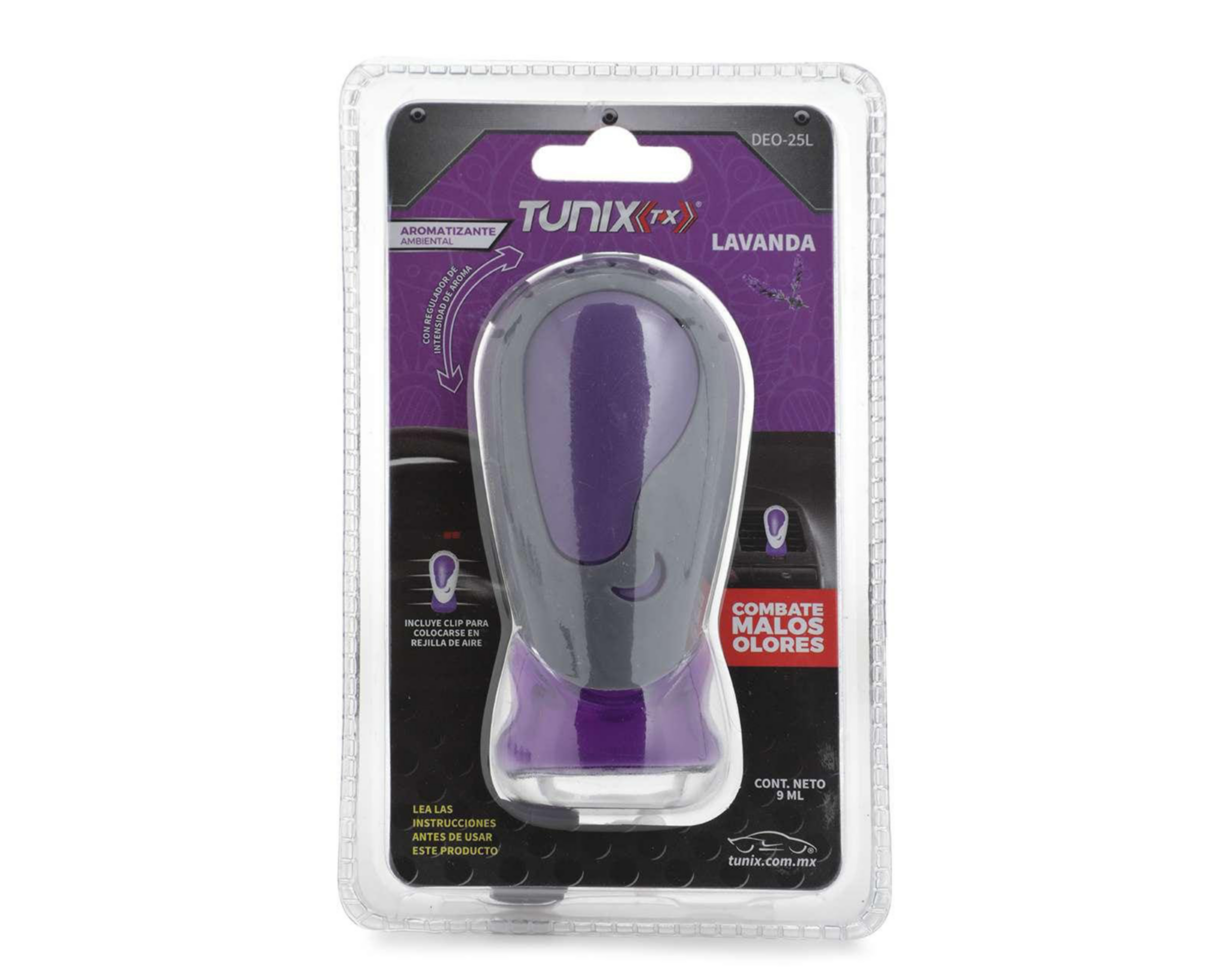 Aromatizante para Auto Tunix Lavanda Antiolores