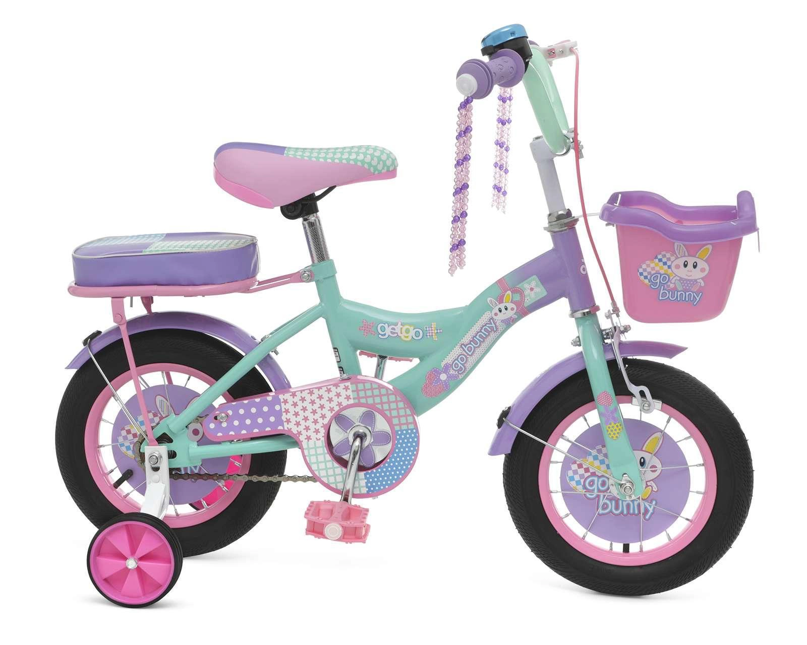 Foto 3 pulgar | Bicicleta Infantil Getgo Go Bunny 12" Lila/Rosa