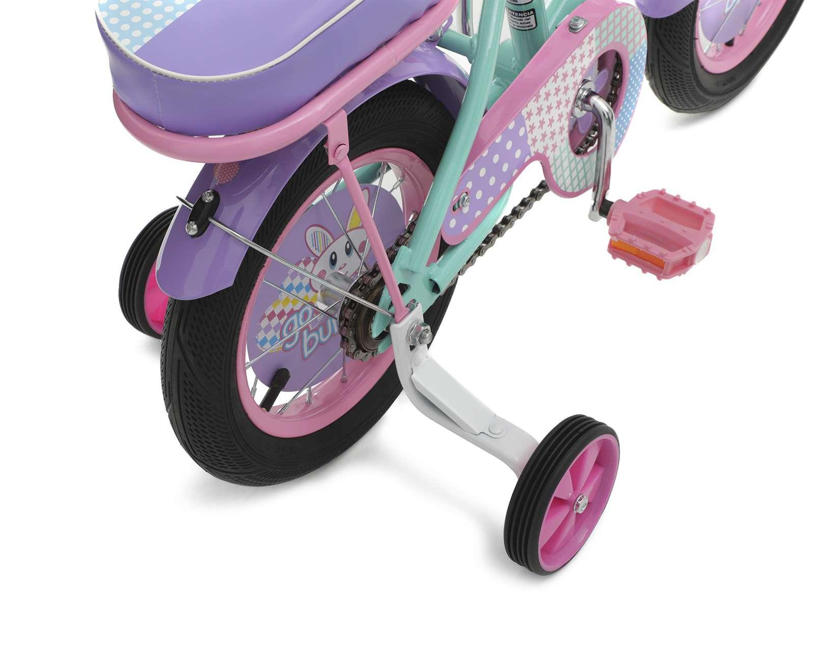 Foto 5 pulgar | Bicicleta Infantil Getgo Go Bunny 12" Lila/Rosa