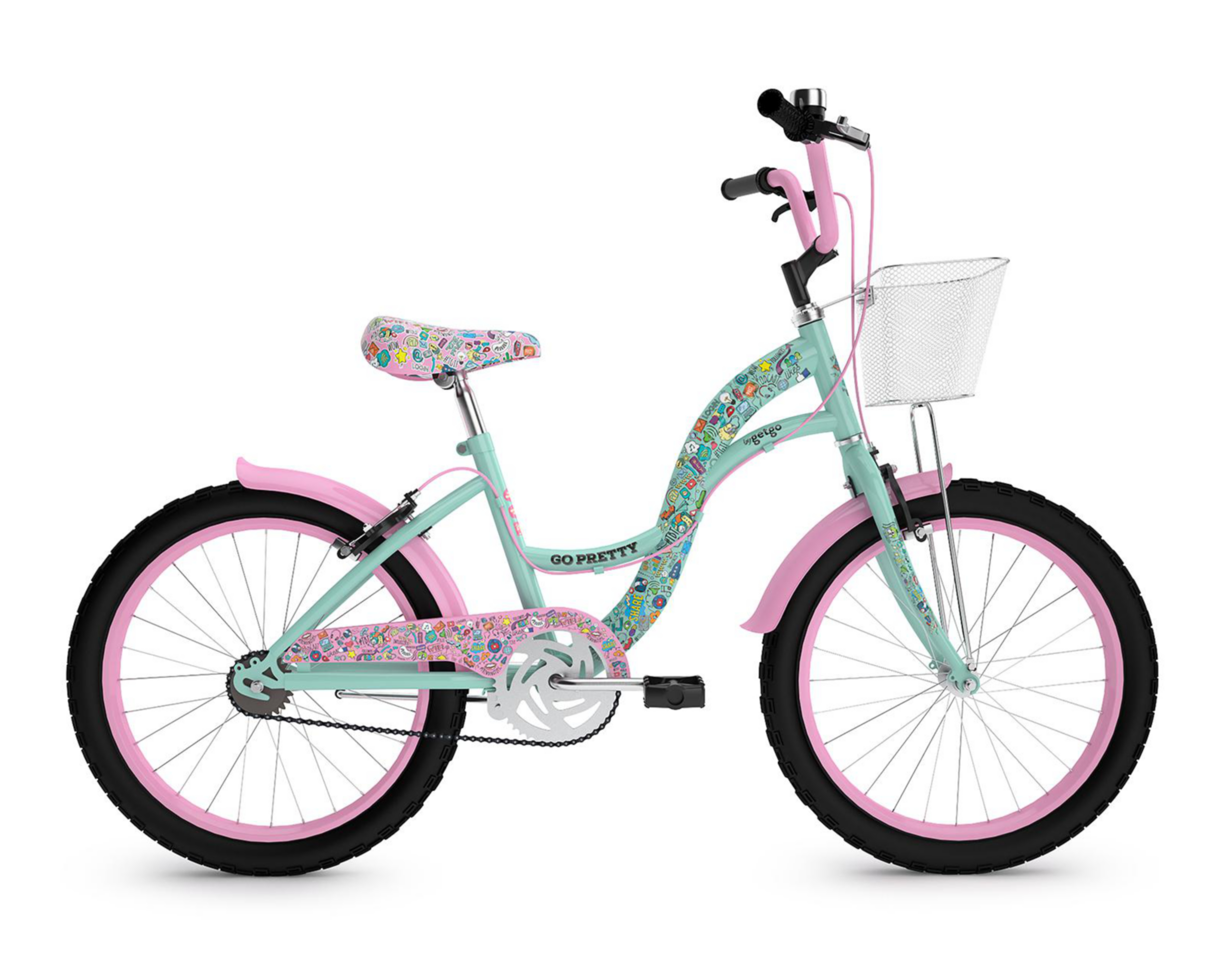 Bicicleta Getgo Go Pretty 20" Azul/Rosa