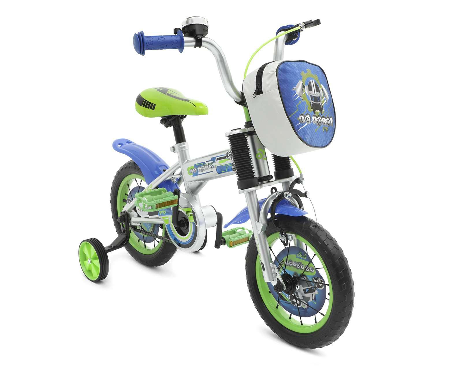 Foto 2 pulgar | Bicicleta Infantil Getgo Go Robot 12" Azul/Verde