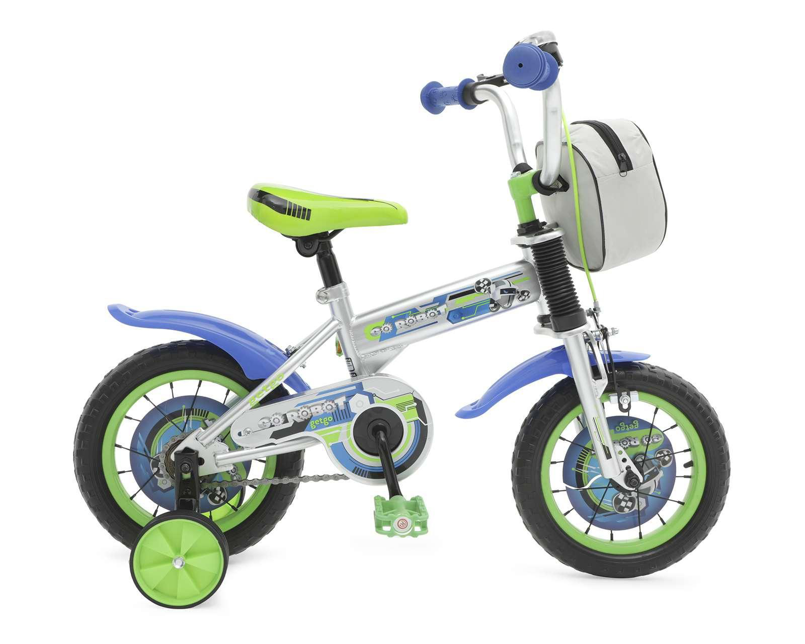 Foto 3 pulgar | Bicicleta Infantil Getgo Go Robot 12" Azul/Verde