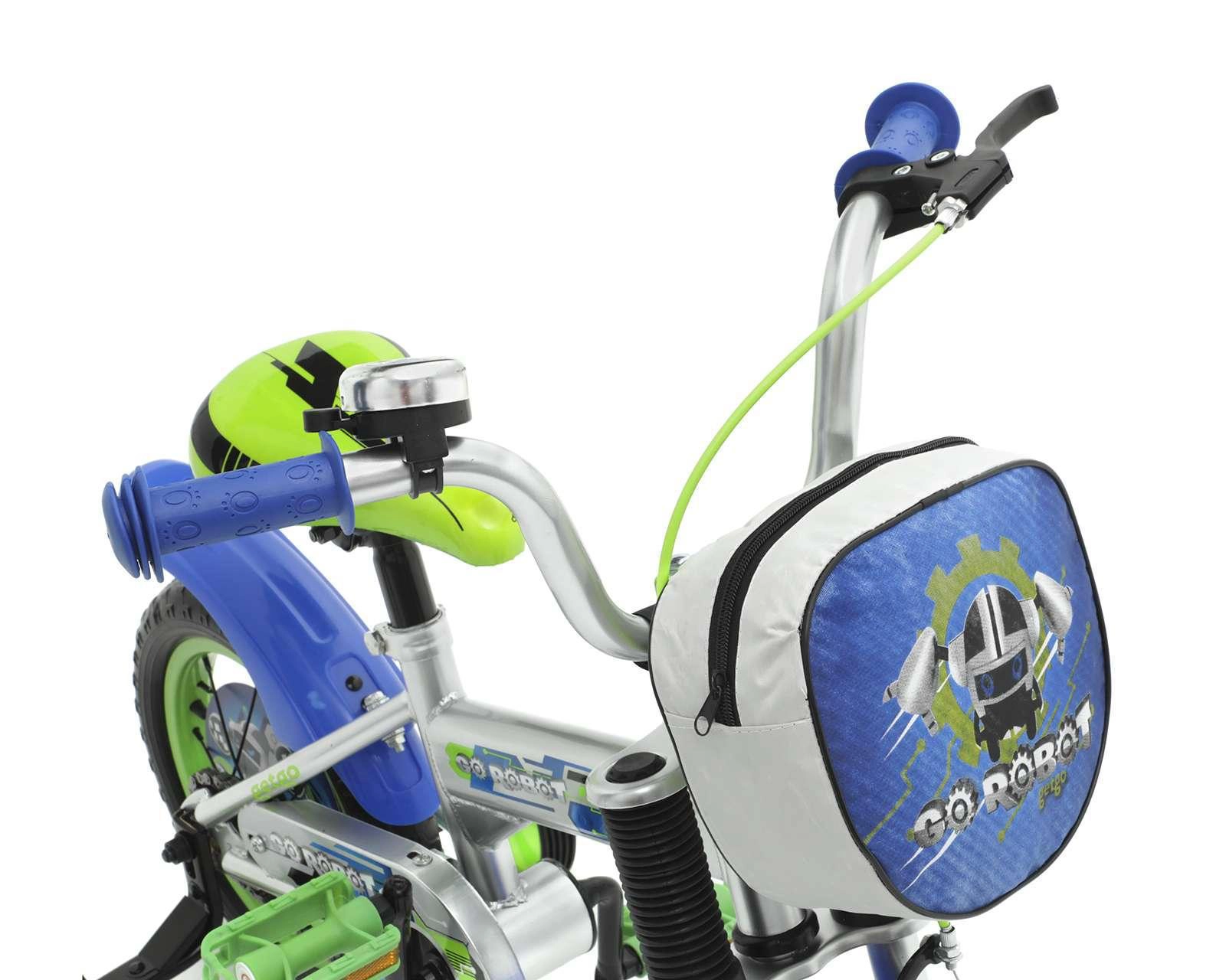 Foto 4 pulgar | Bicicleta Infantil Getgo Go Robot 12" Azul/Verde