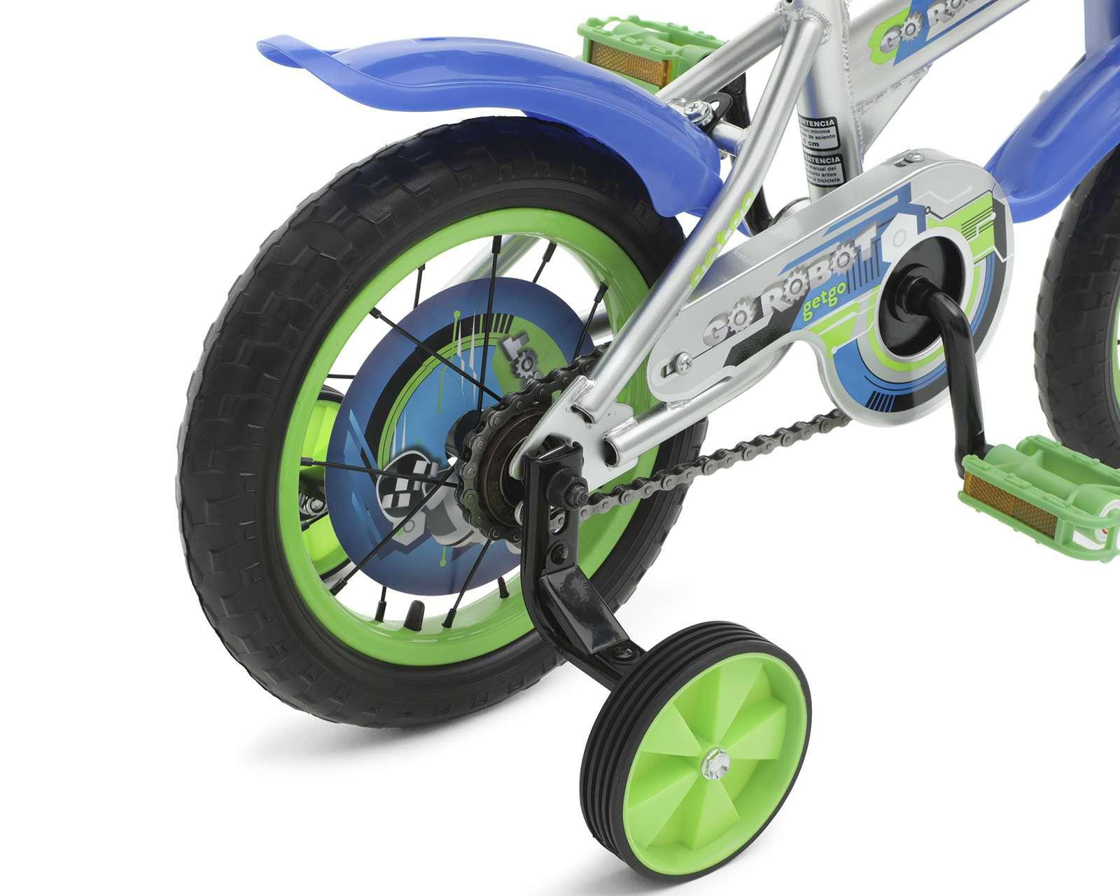 Foto 5 pulgar | Bicicleta Infantil Getgo Go Robot 12" Azul/Verde