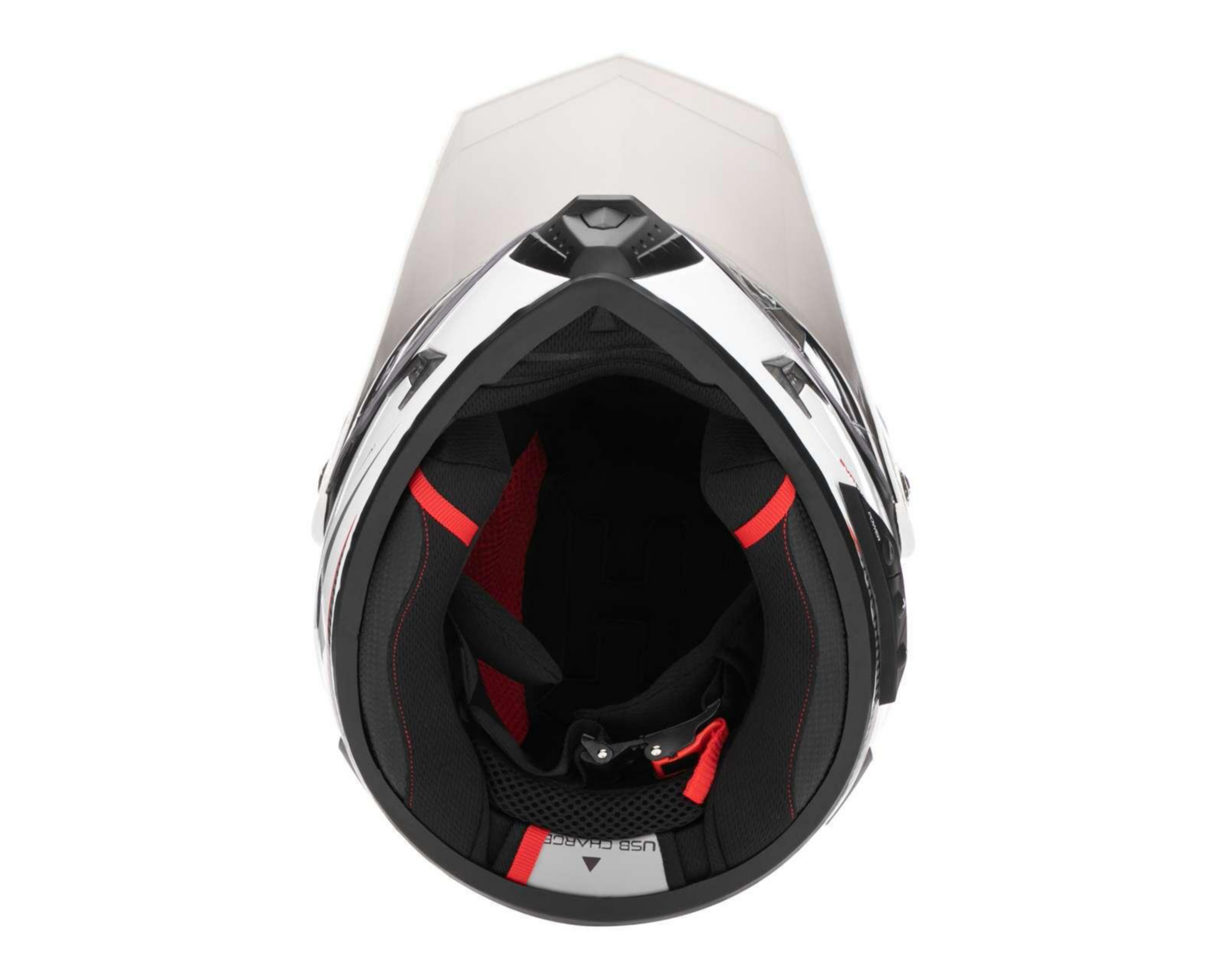 Foto 8 pulgar | Casco para Motociclista Exoskeleto Grande con Bluetooth Blanco