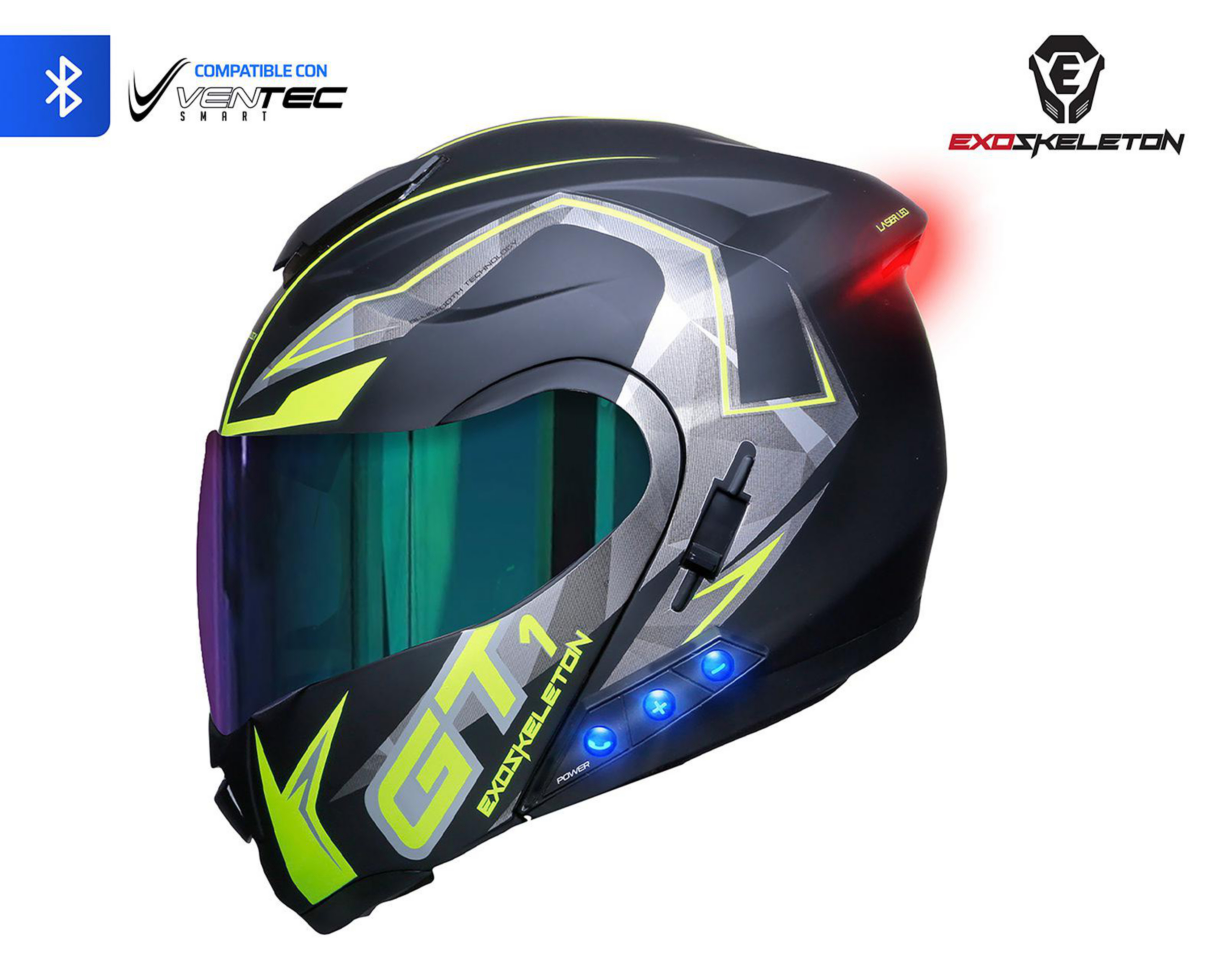 Casco para Motociclista Exoskeleton Mediano Negro