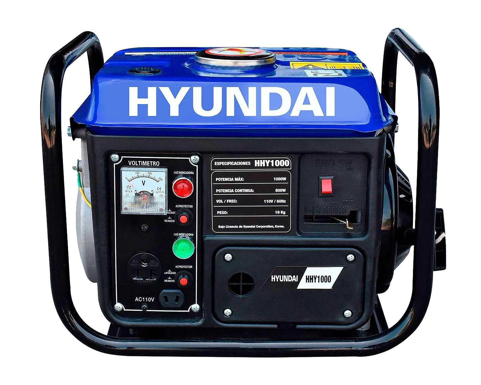 Generador Eléctrico Hyundai 2HP HHY 1000 W $6,799