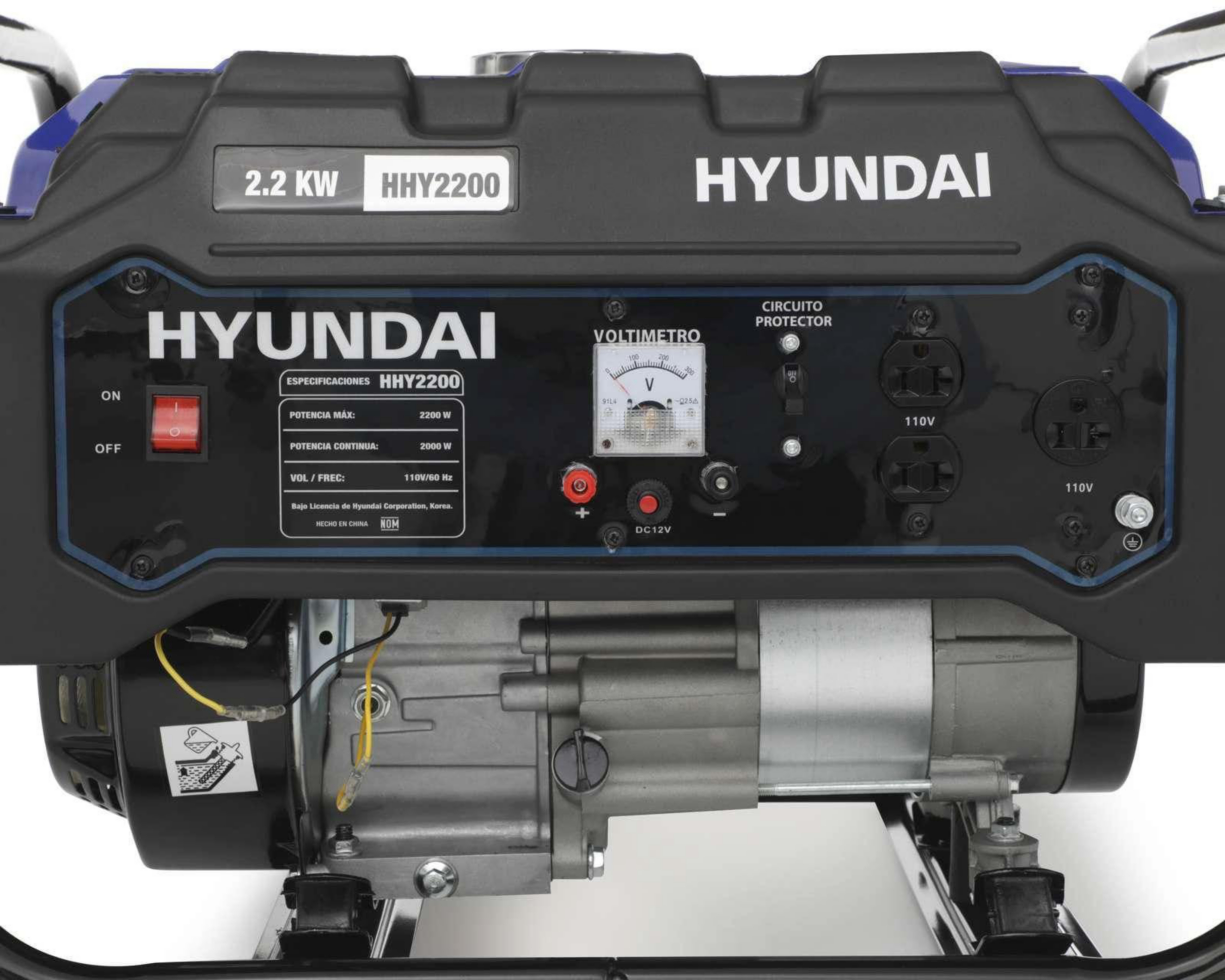 Foto 5 pulgar | Generador de Luz Hyundai GASOL 6.5HP HHY 2200 W