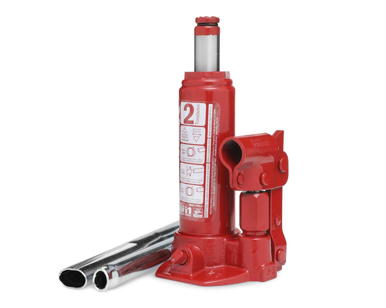 Gato Hidráulico para Carro Tamer de Botella GTE-2 2 Toneladas $649
