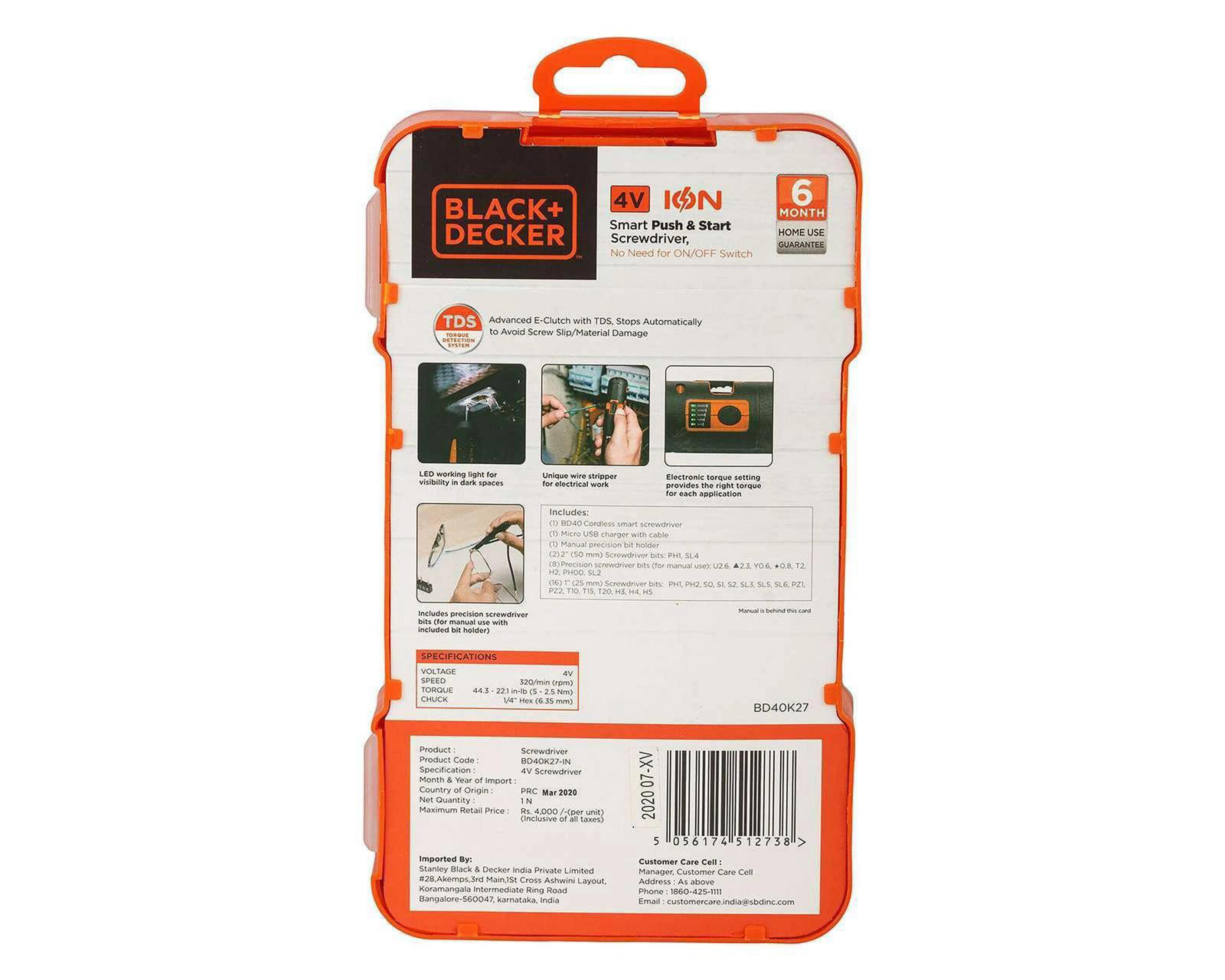 Foto 11 pulgar | Atornillador Inteligente de Empuje y Arranque Black+Decker BD40K27-B3