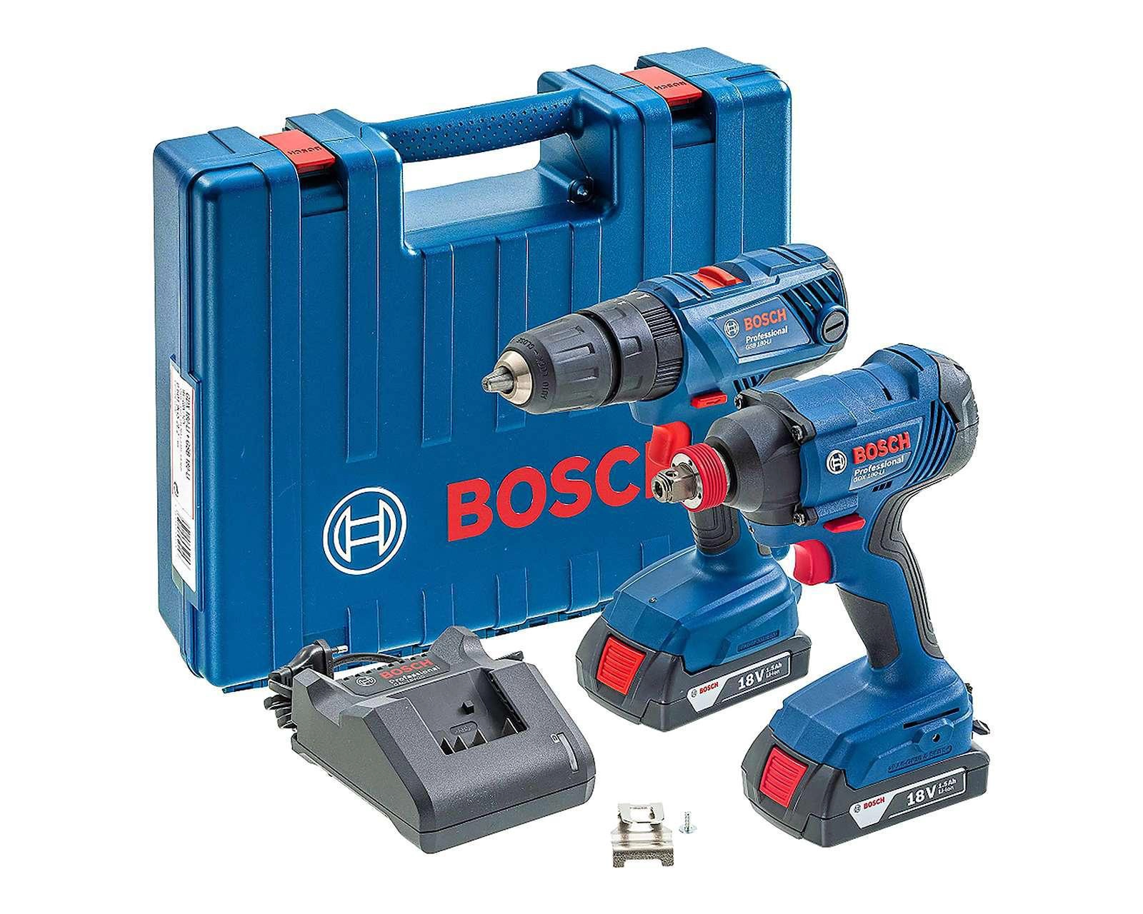 Rotomartillo y Llave de Impacto Bosch GSB180+GDX180 18 v