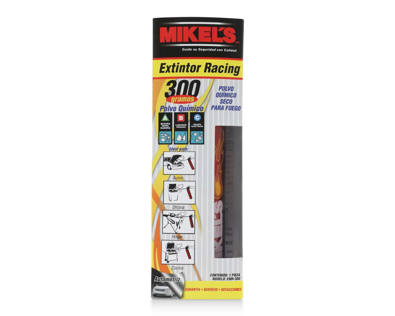 Extintor para Auto Mikel's Tipo ABC Desechable 300 g