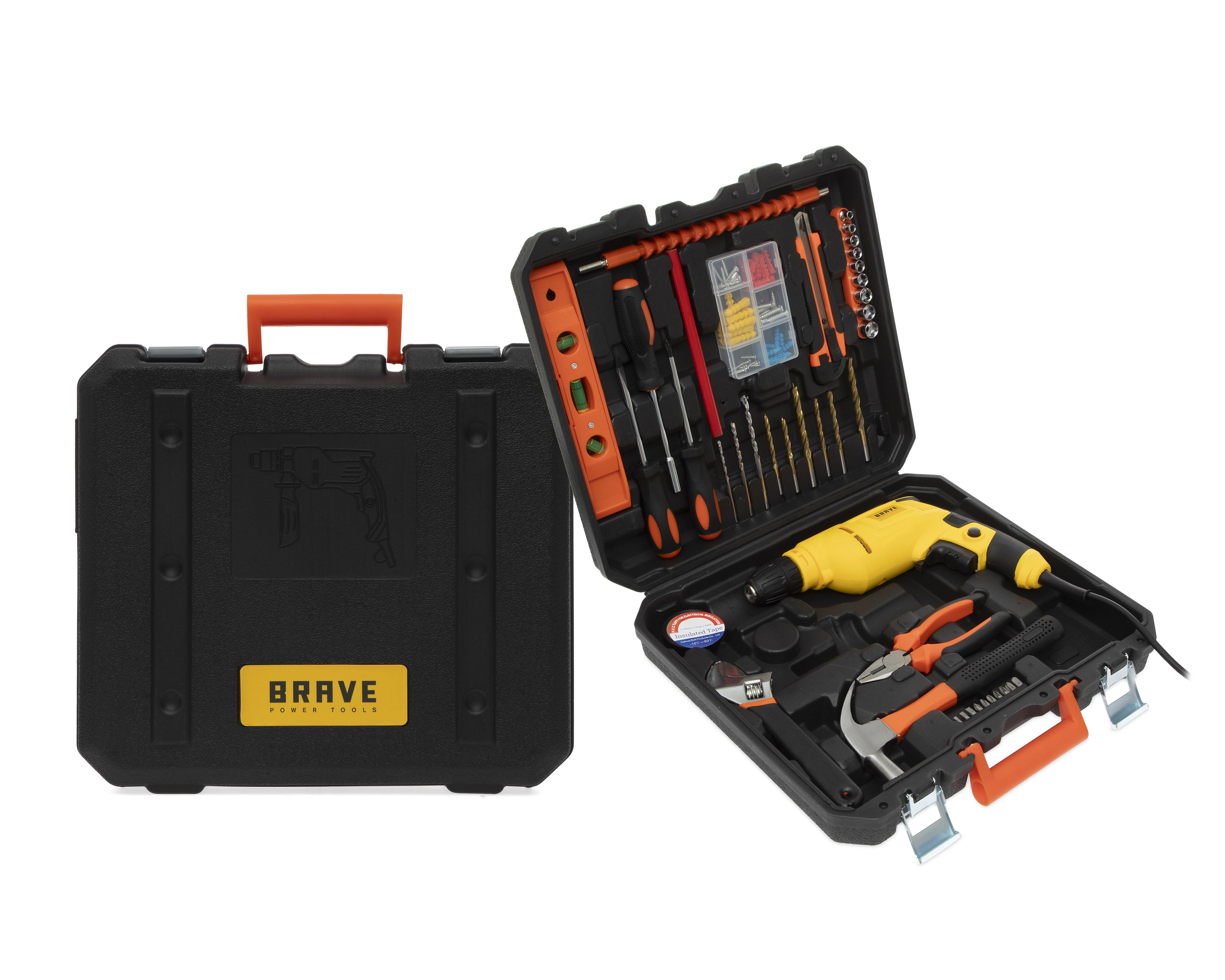 Taladro Alámbrico Brave Power Tools BVTA-500WTK 500 W $1,299