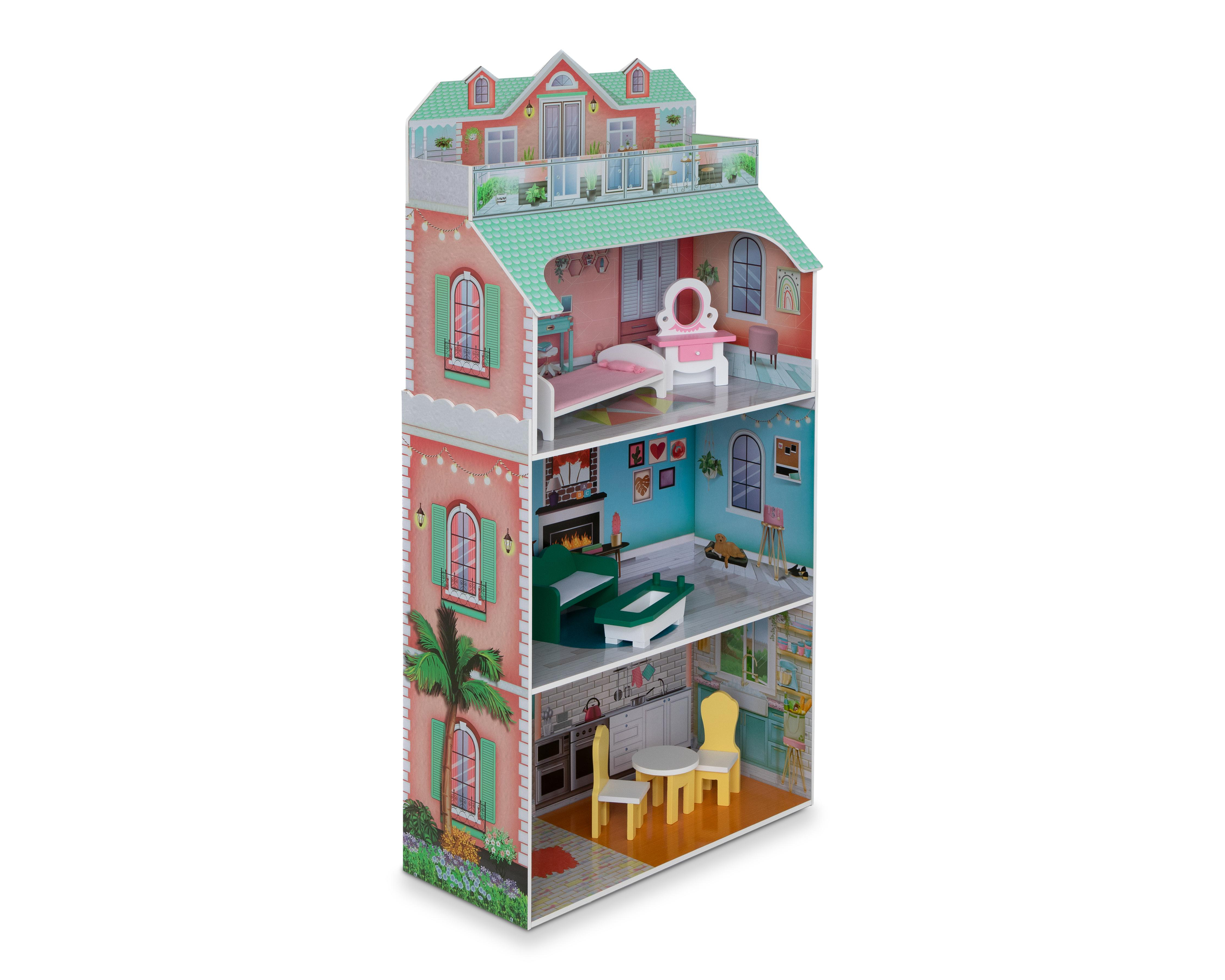 Foto 1 | Casita de Muñecas Belúla Tres Pisos Multicolor