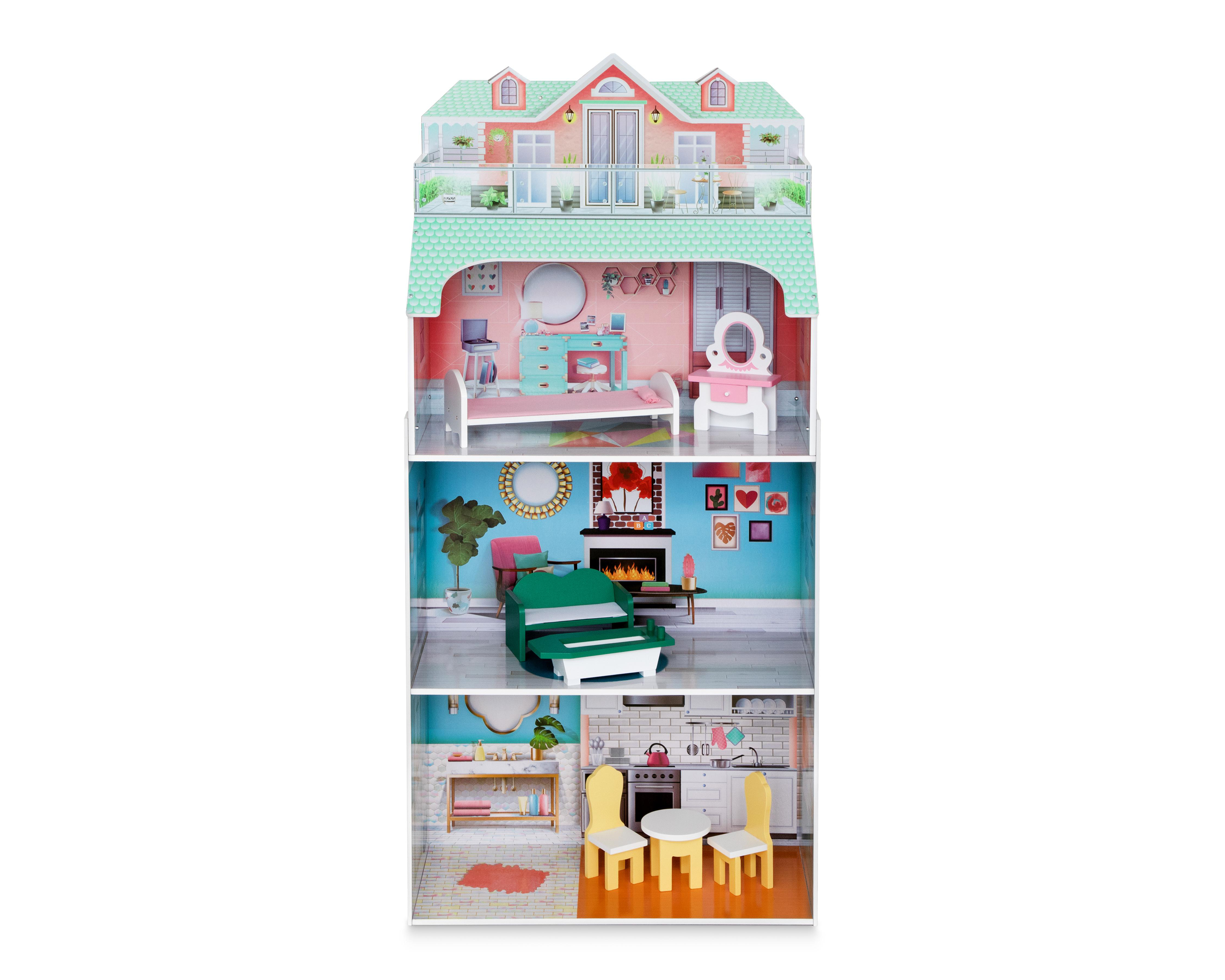 Foto 2 | Casita de Muñecas Belúla Tres Pisos Multicolor