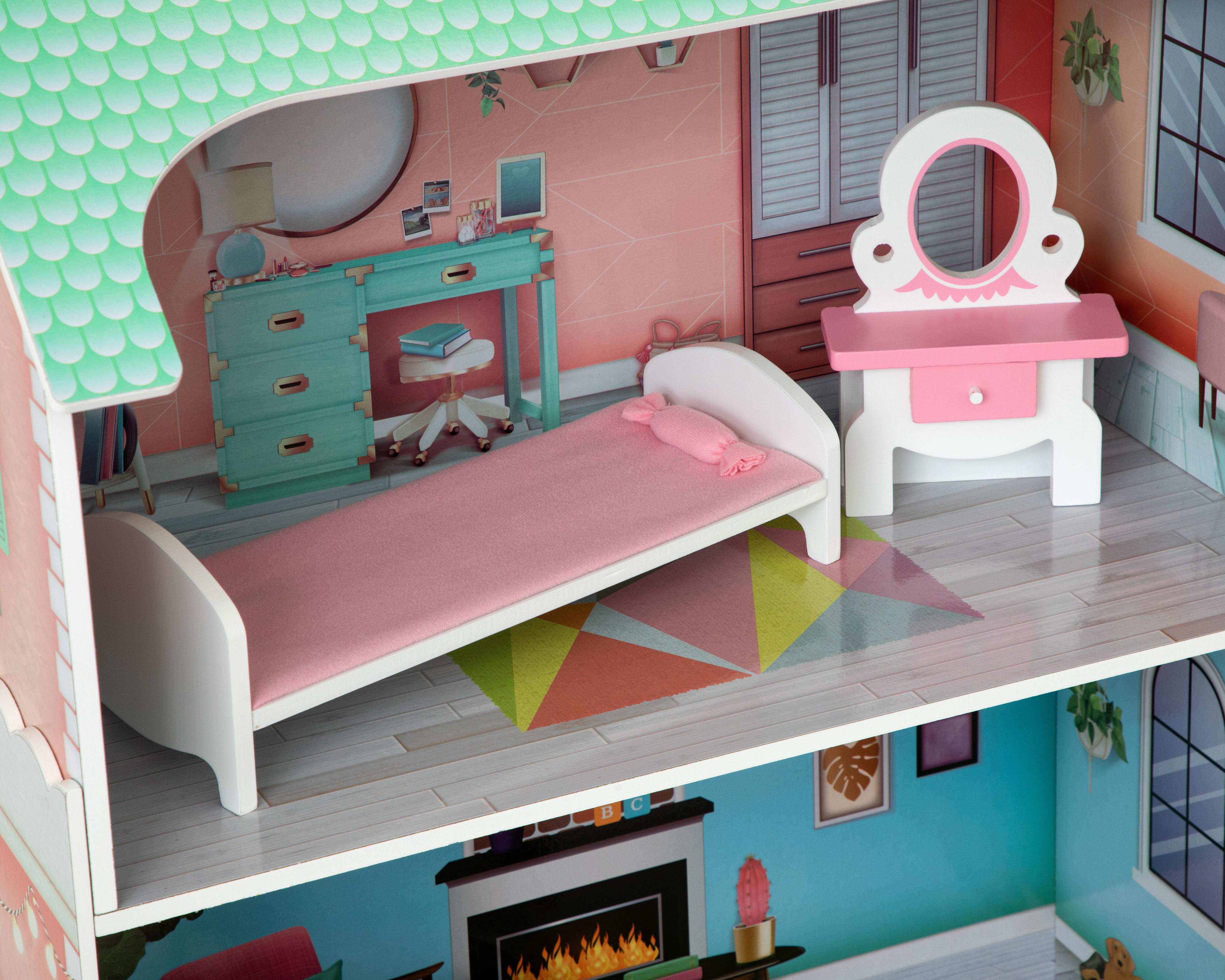 Foto 5 pulgar | Casita de Muñecas Belúla Tres Pisos Multicolor