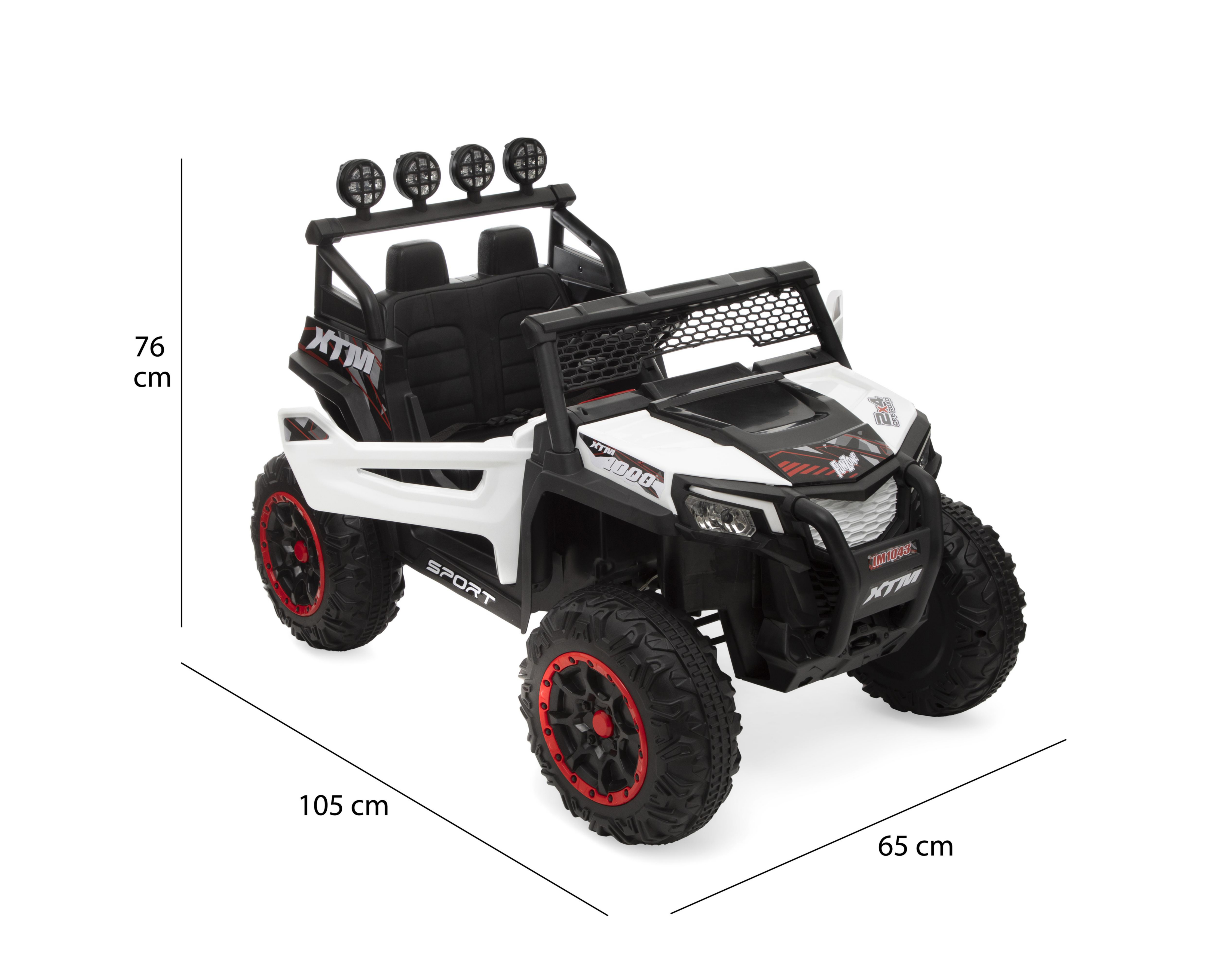 Foto 8 | Montable Eléctrico Funzone Buggy Blanco