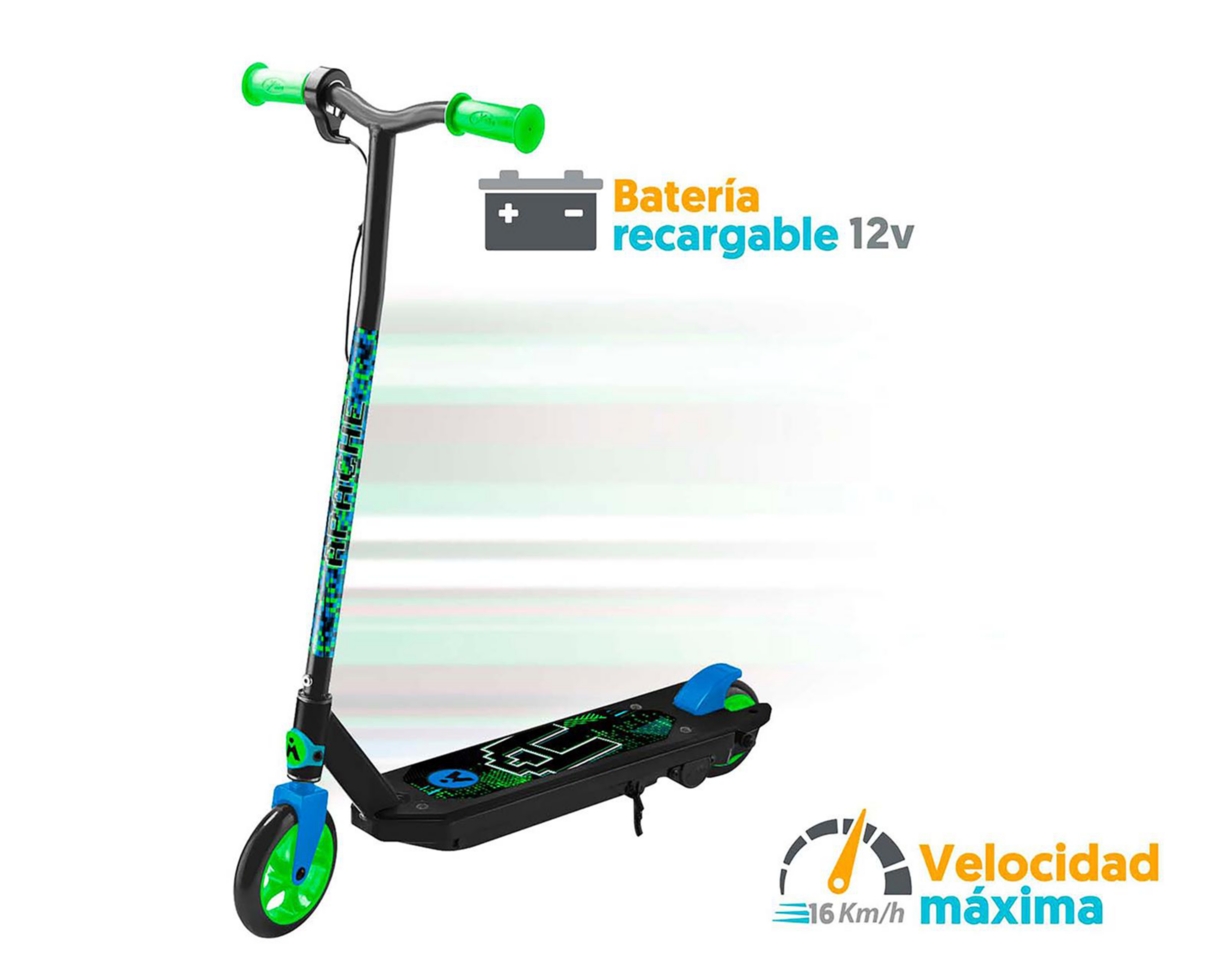 Foto 4 pulgar | Scooter Eléctrico Apache SEF12-AX con Plataforma Antiderrapante
