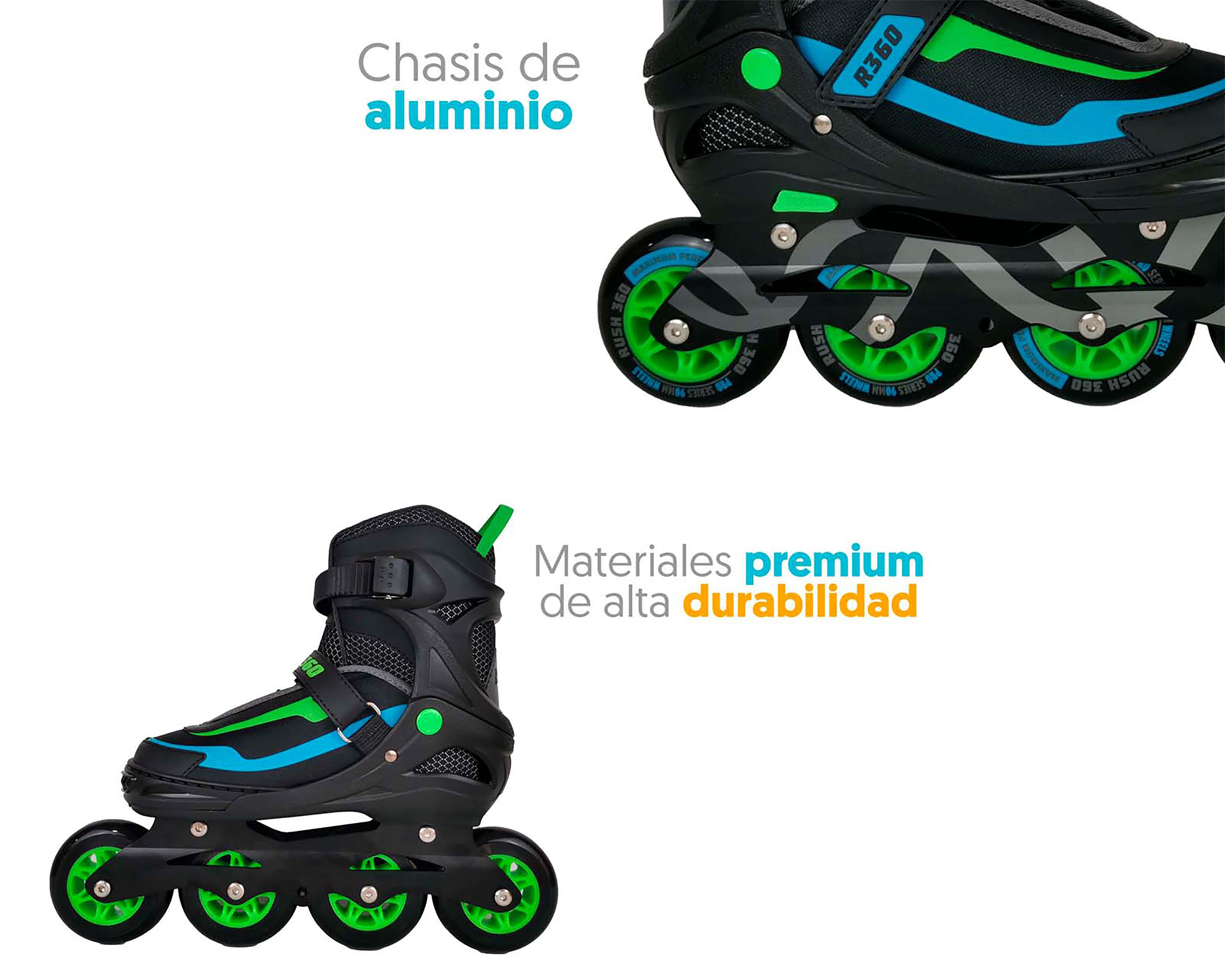 Foto 4 pulgar | Patines Apache Rush 360 A-SKFW-M Negros Talla L 26-28