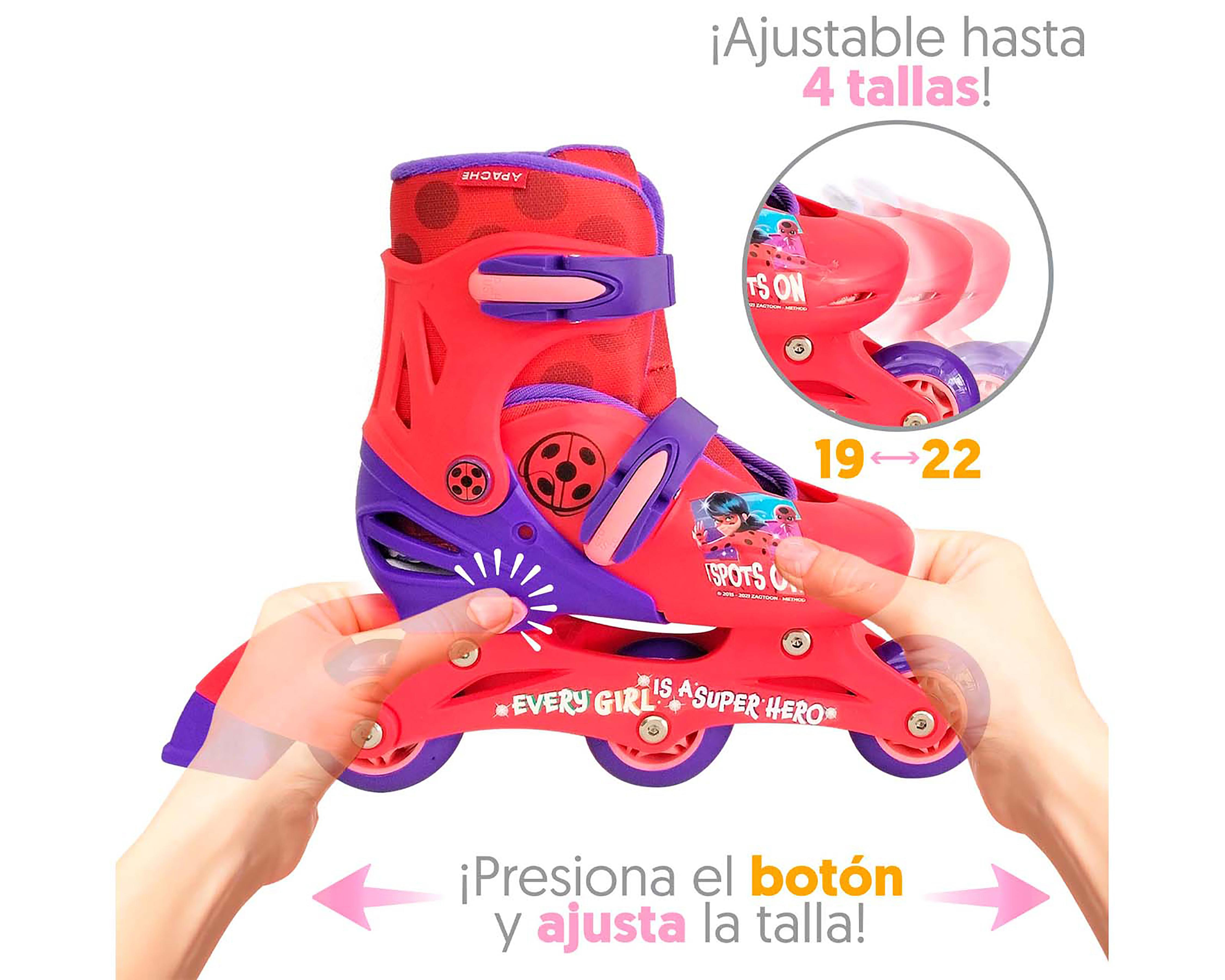 Foto 4 pulgar | Patines Apache Ladybug To-SKLB-S Rojos Talla 19