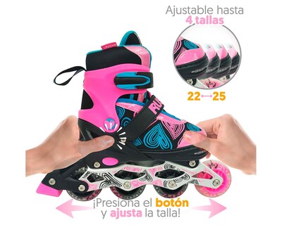 Foto 4 | Patines Apache Led RSH PR-SKFWG-LS Rosa Talla 22-25