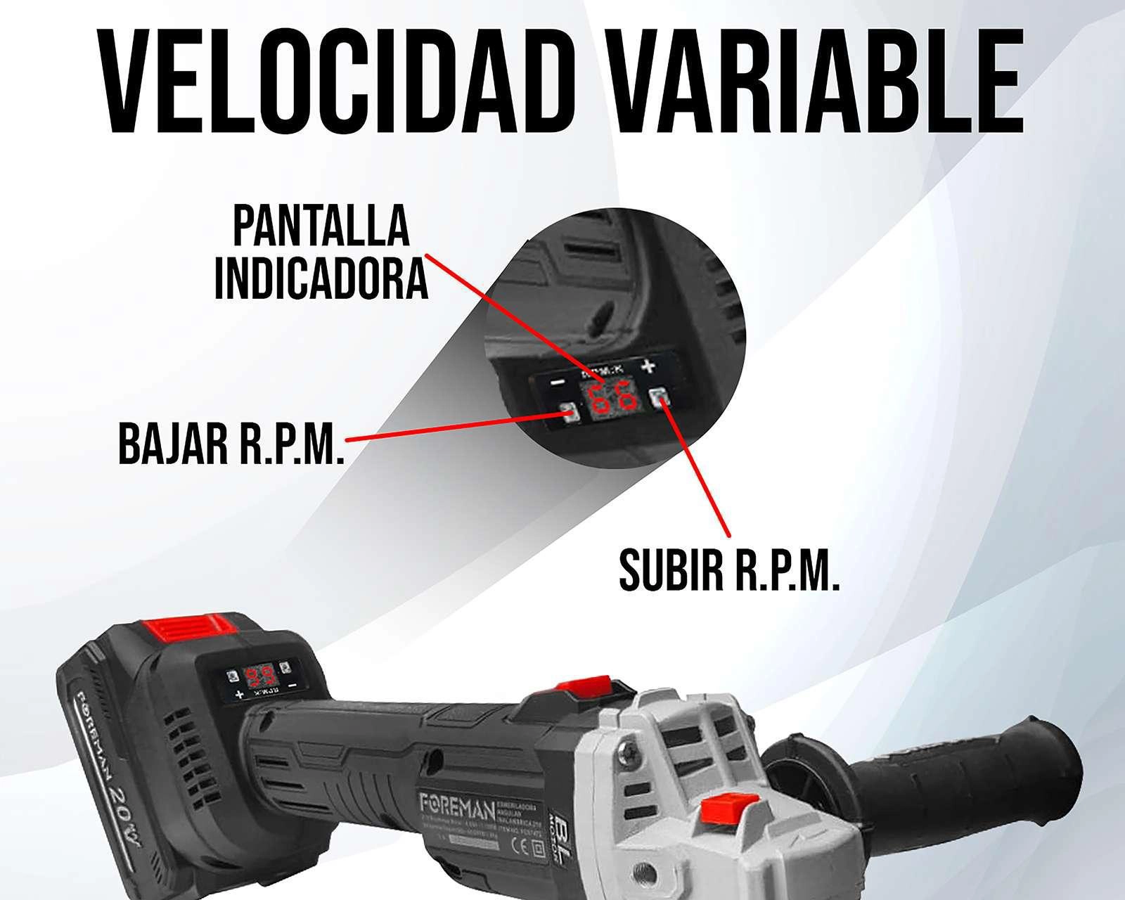 Foto 5 pulgar | Esmeriladora Foreman ANG INAL 20V FO57472