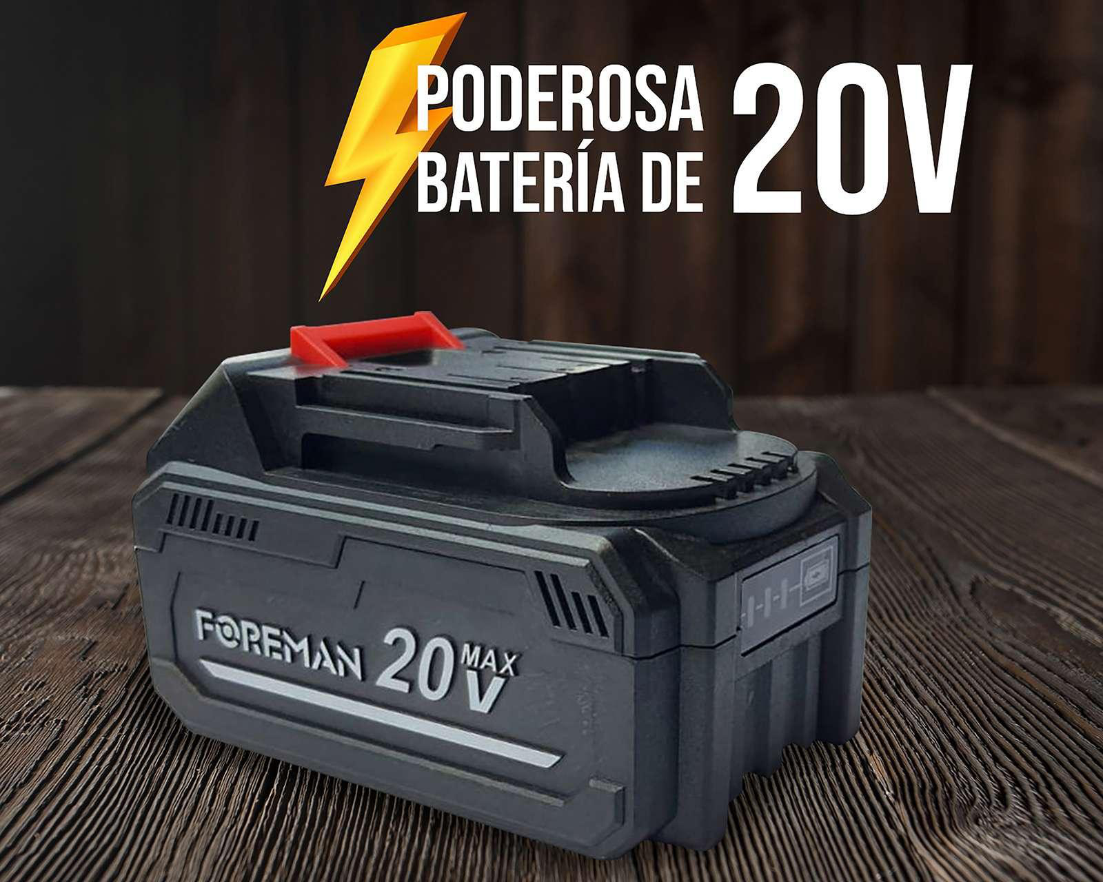 Foto 6 pulgar | Esmeriladora Foreman ANG INAL 20V FO57472