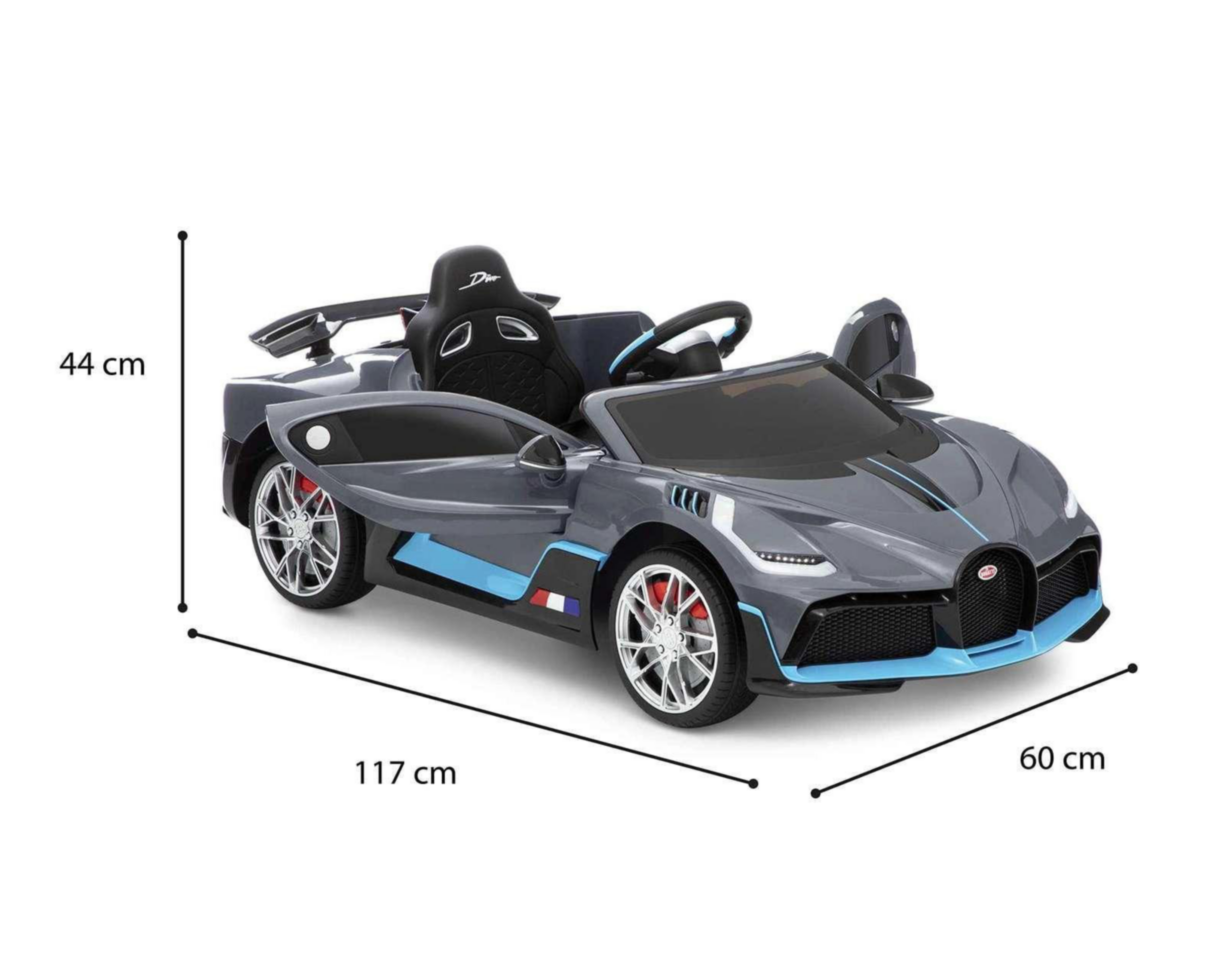 Foto 8 | Montable Eléctrico Ironmax Bugatti Gris