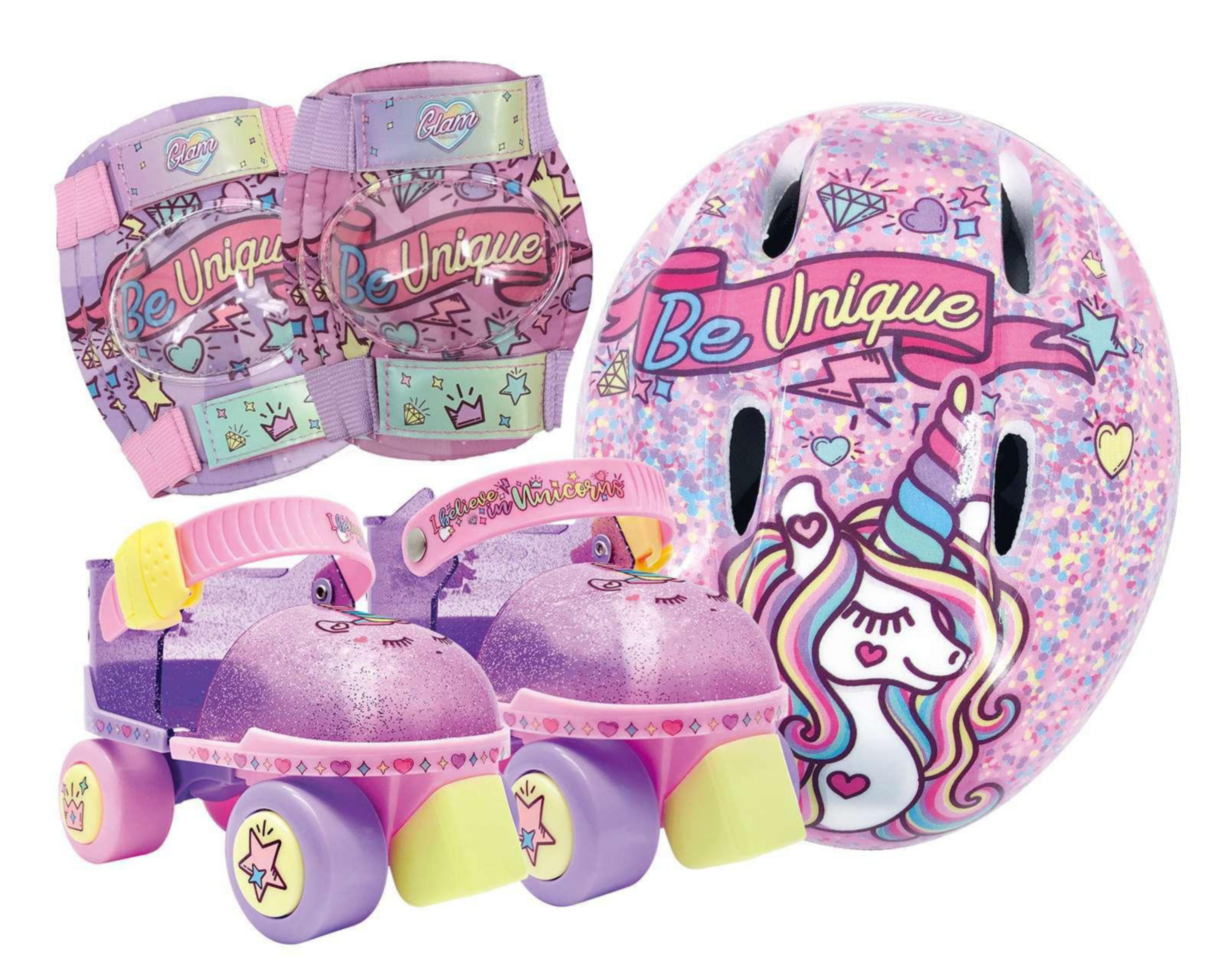 Patines Flying Wheel Unicornio Rosa Talla 15 -18