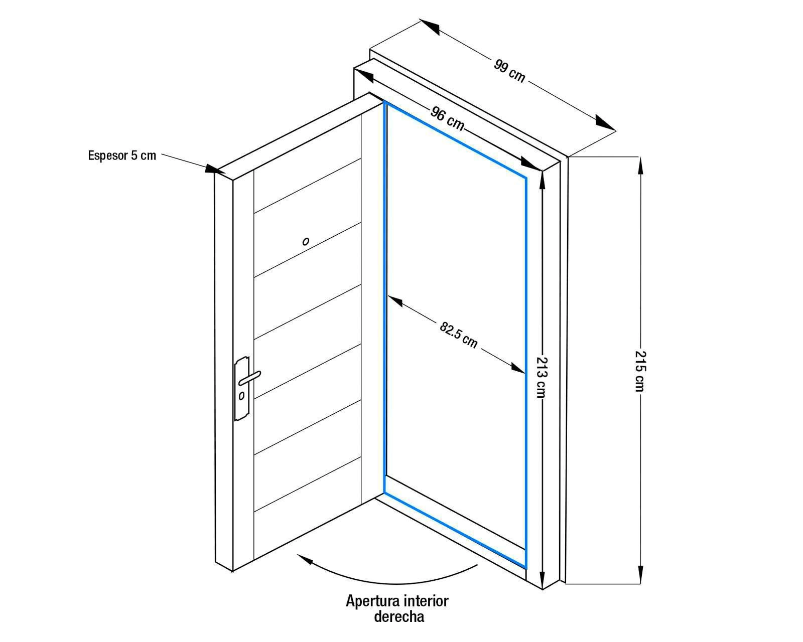 Foto 5 | Puerta de Seguridad Eversafe de Acero para Exterior de 96 x 213 cm