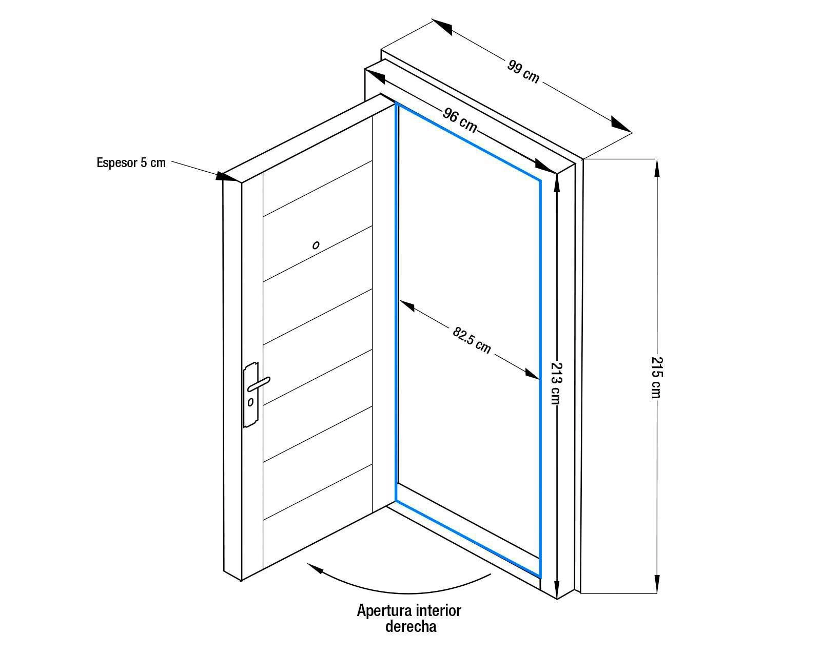 Foto 5 | Puerta de Seguridad Eversafe de Acero para Exterior de 96 x 213 cm