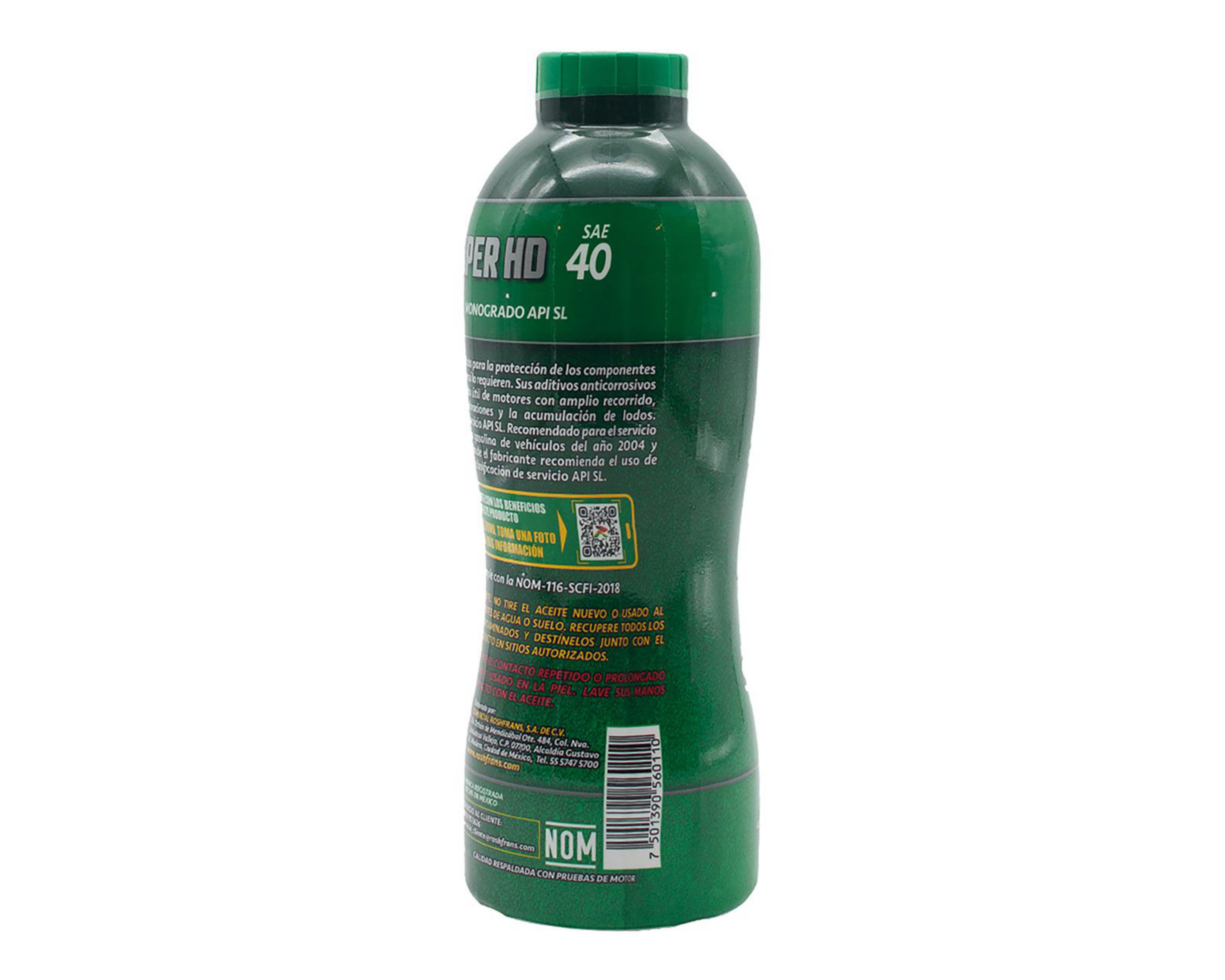 Foto 5 pulgar | Aceite Roshfrans para Motor de Automóvil Monogrado 950 ml