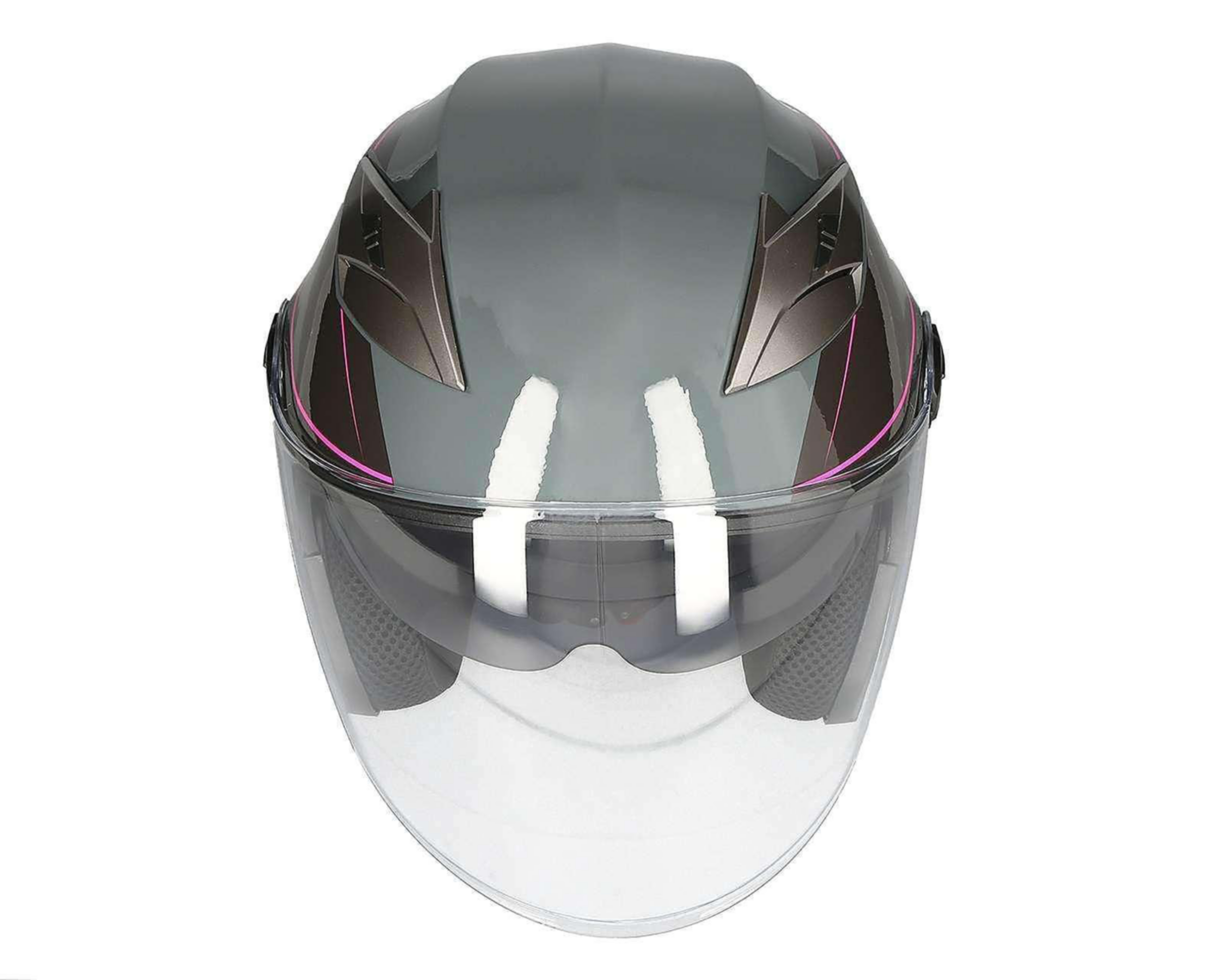 Foto 9 pulgar | Casco para Motociclista Sleek Mediano Resistente a Rayos UV Negro