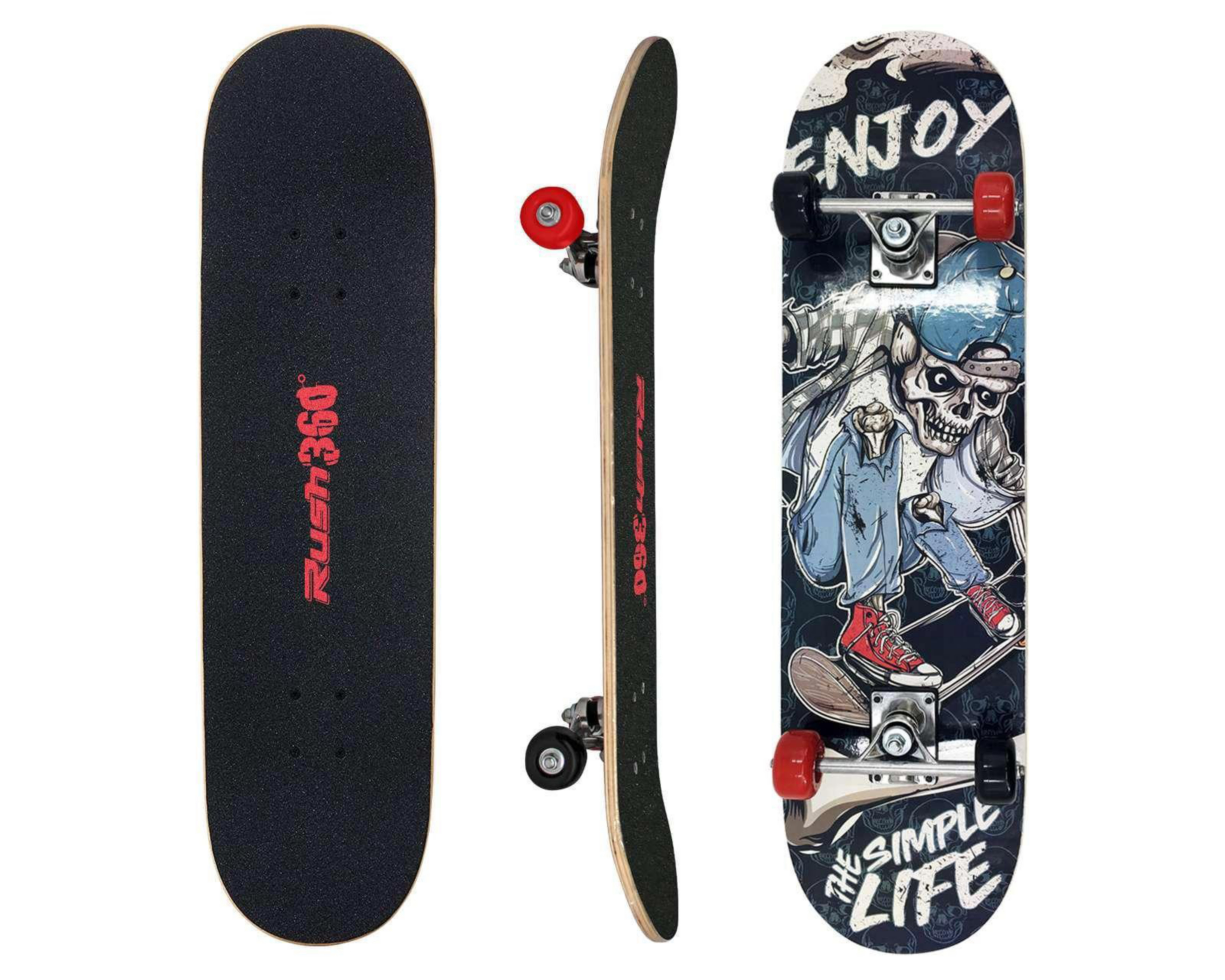 Foto 2 pulgar | Patineta Flying Wheel Calavera SBFW31 con Antiderrapante