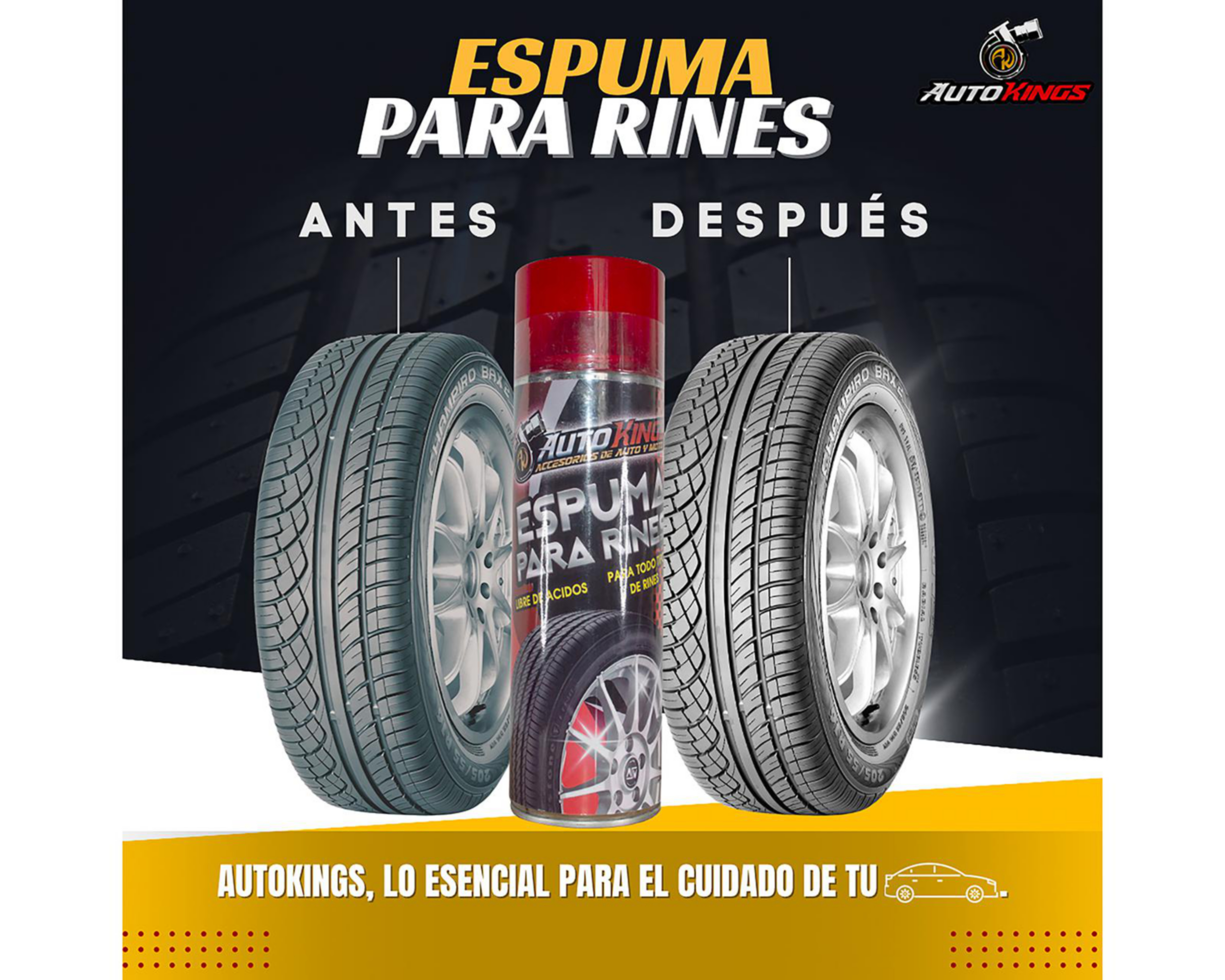 Foto 2 pulgar | Espuma para Rines Autokings 440 ml