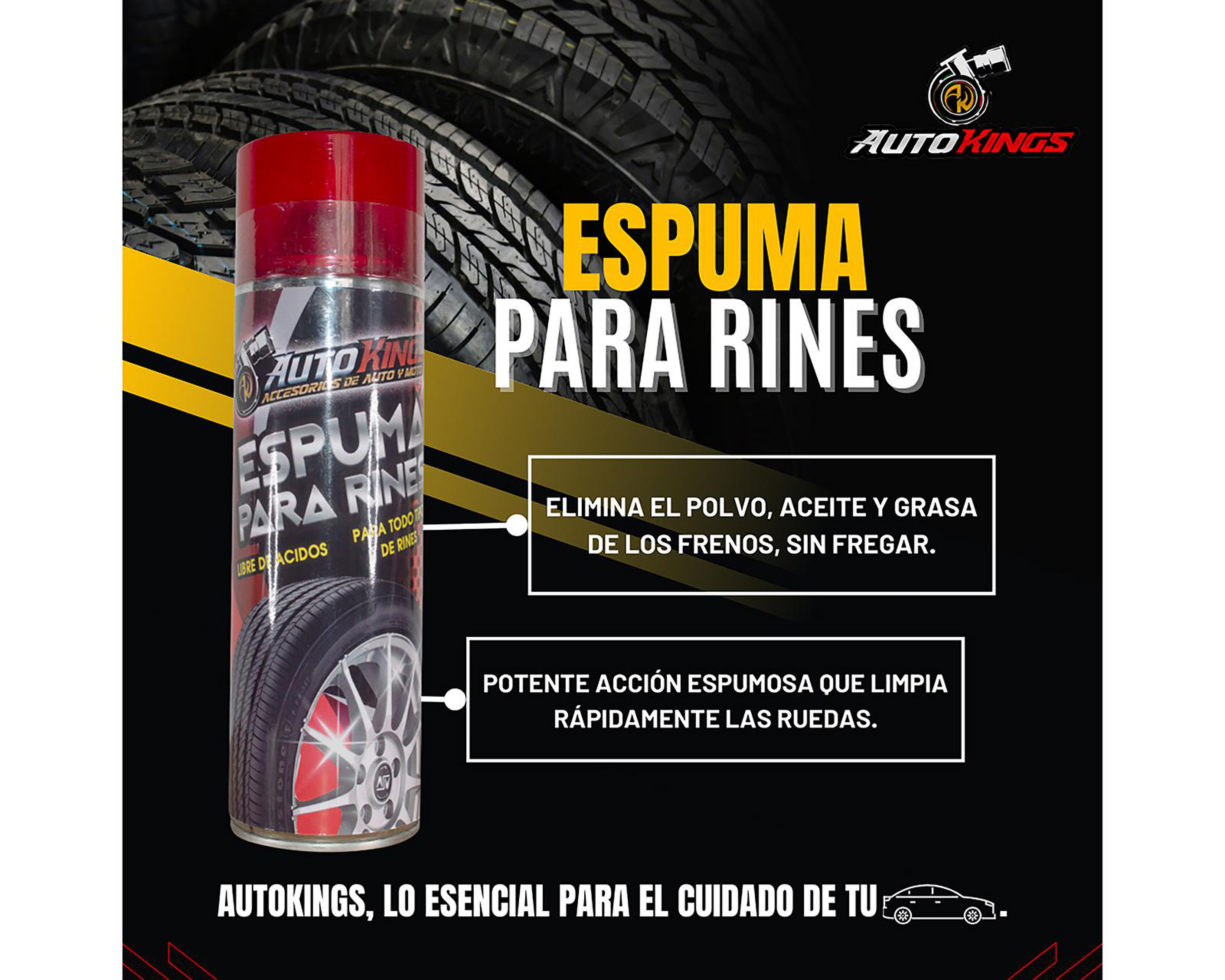 Foto 3 pulgar | Espuma para Rines Autokings 440 ml