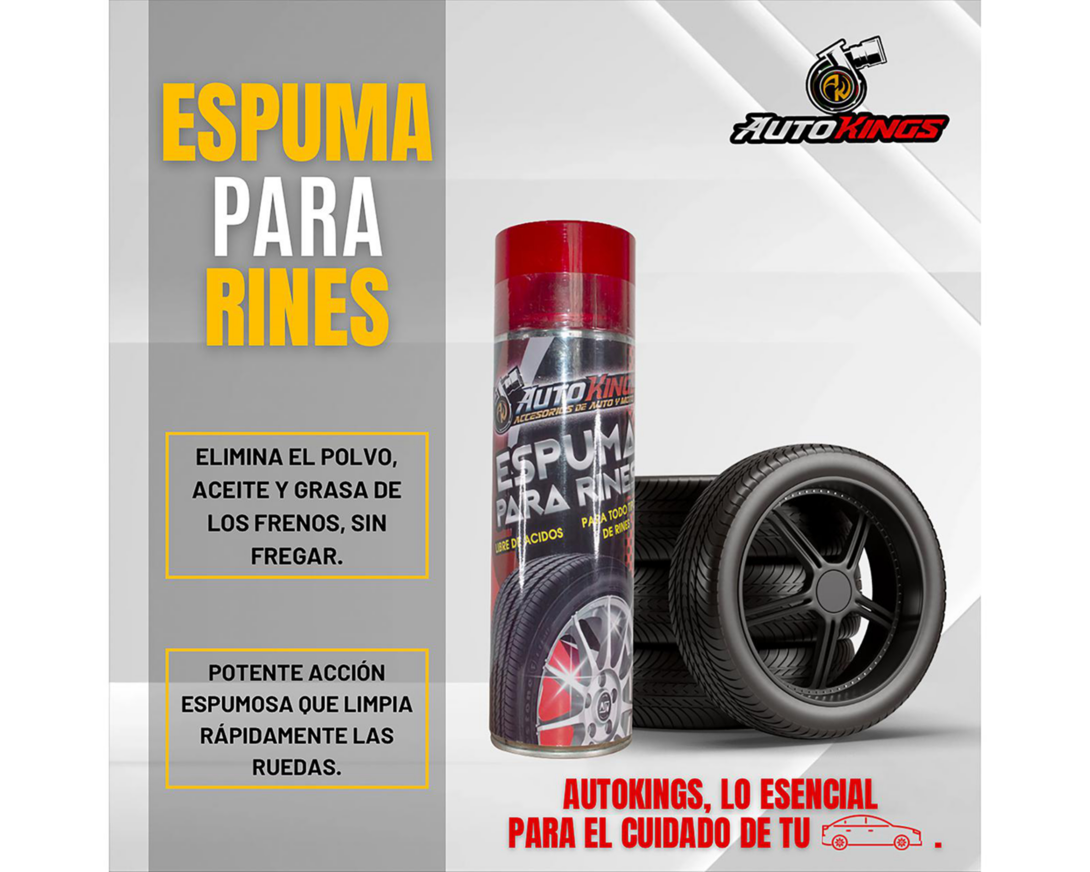 Foto 4 pulgar | Espuma para Rines Autokings 440 ml