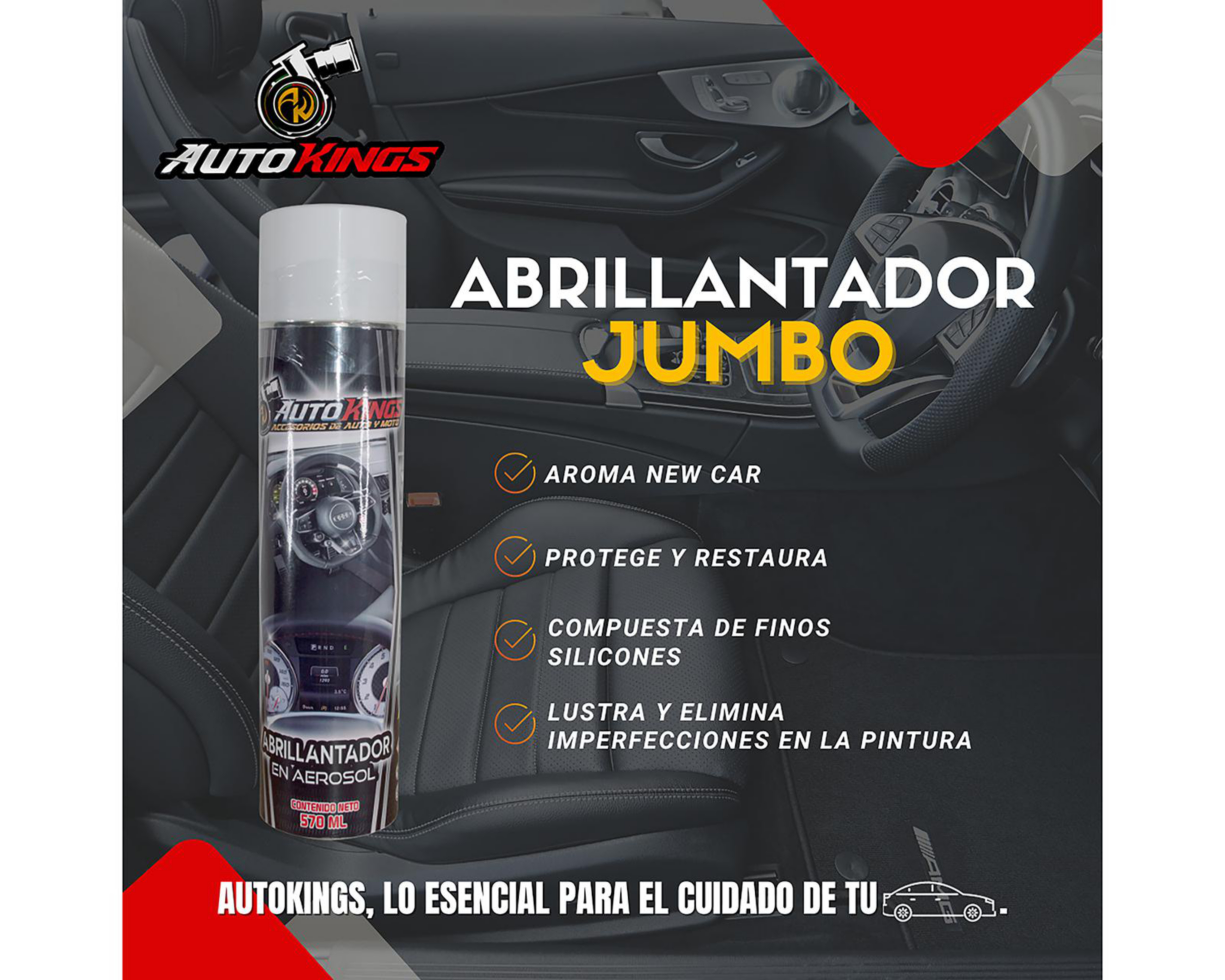 Foto 4 pulgar | Abrillantador para Automóvil Autokings en Aerosol