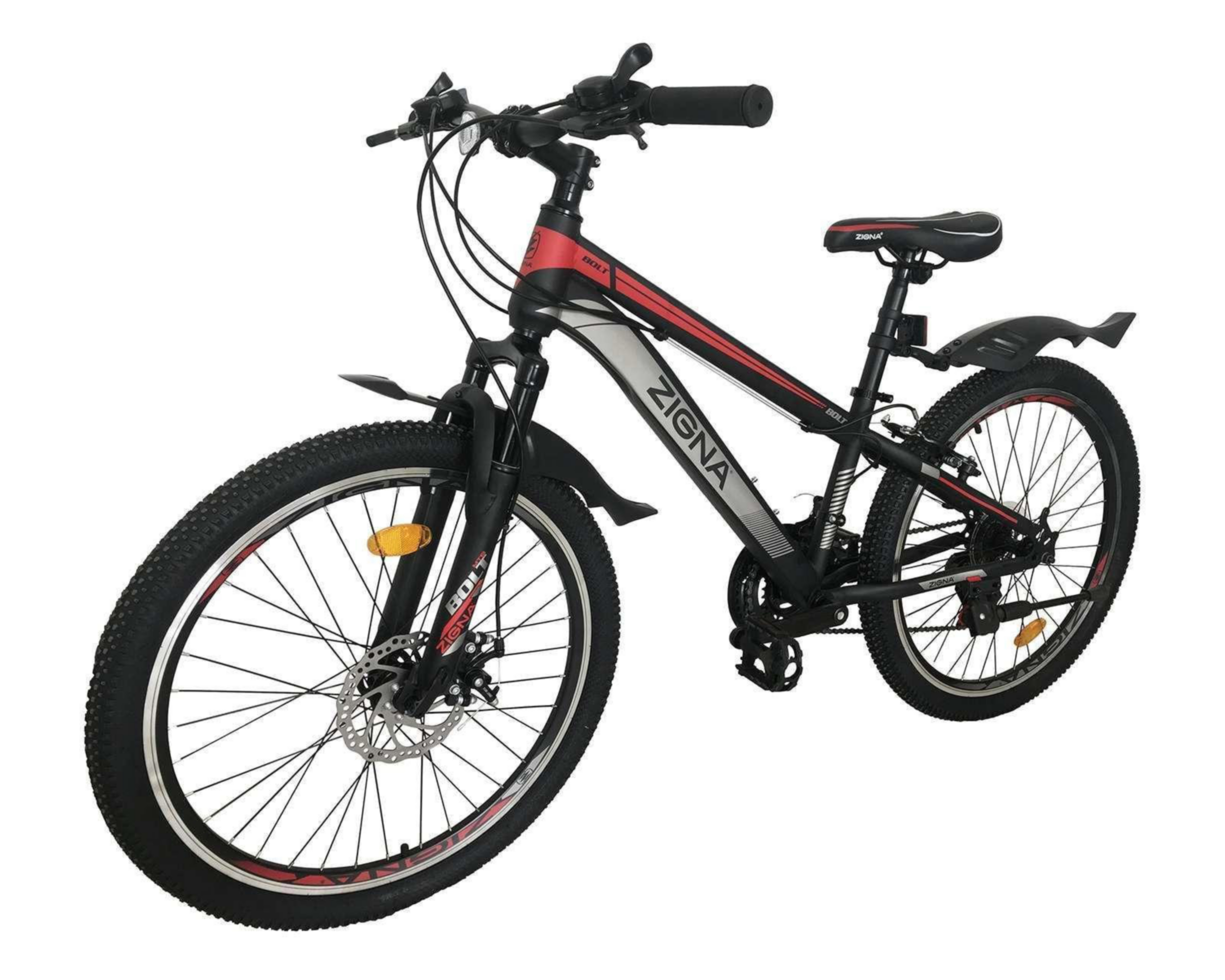 Foto 4 pulgar | Bicicleta de Montaña Zigna Bolt 24" Negra