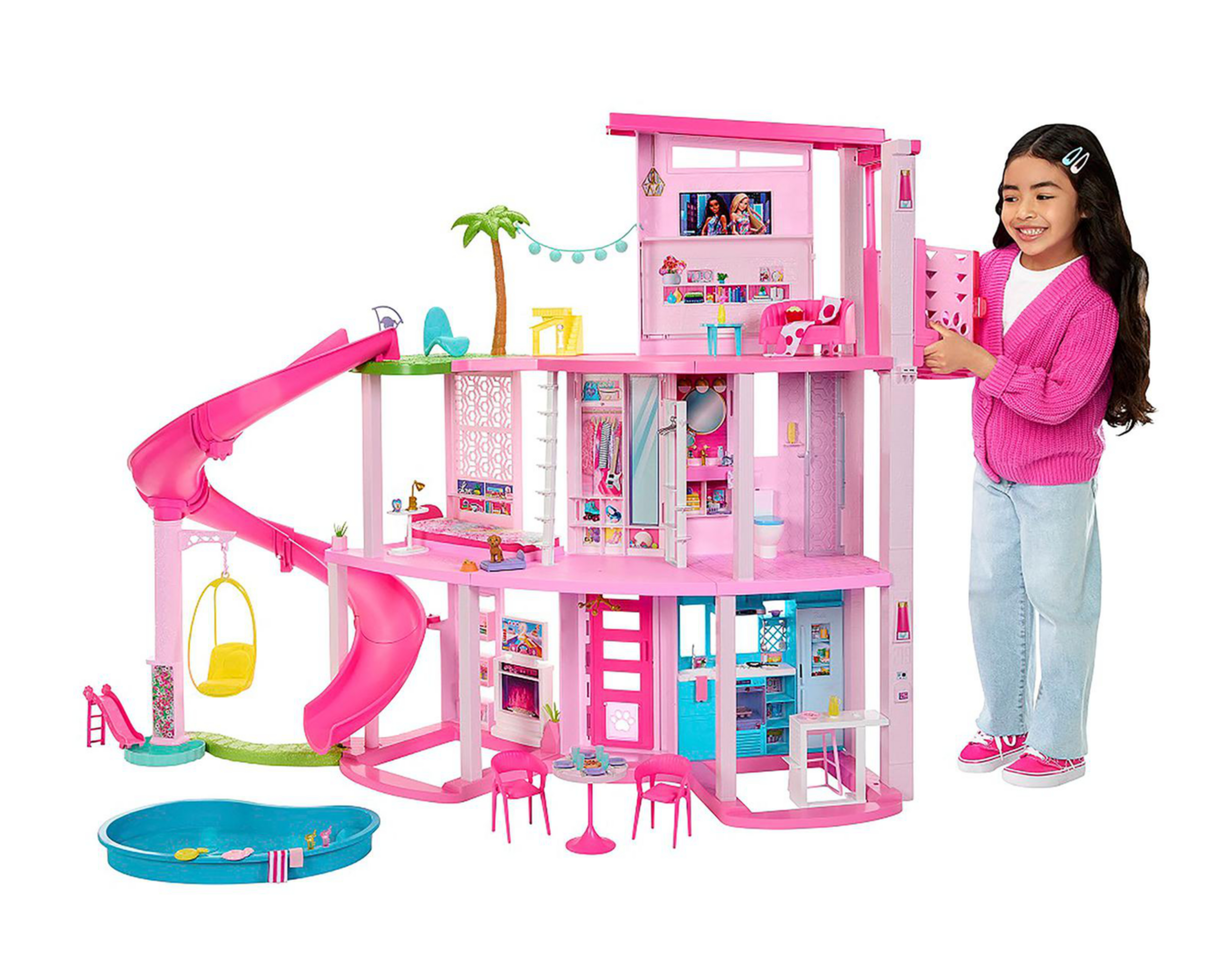 Foto 4 pulgar | Casa de Muñecas Barbie Casa de los Sueños 2023 Rosa