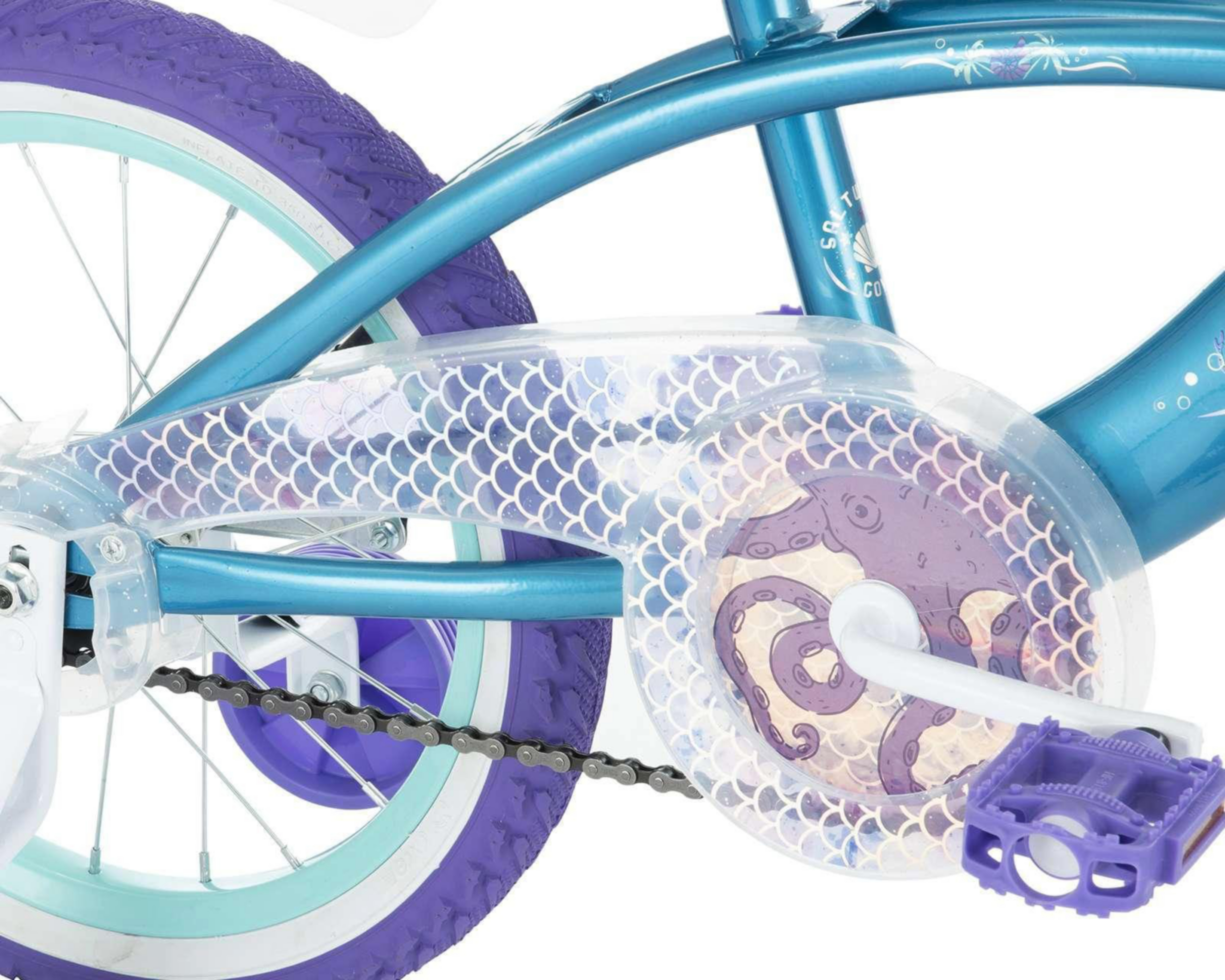 Foto 4 pulgar | Bicicleta Infantil Huffy Crystal Cove 16" Azul/Morado