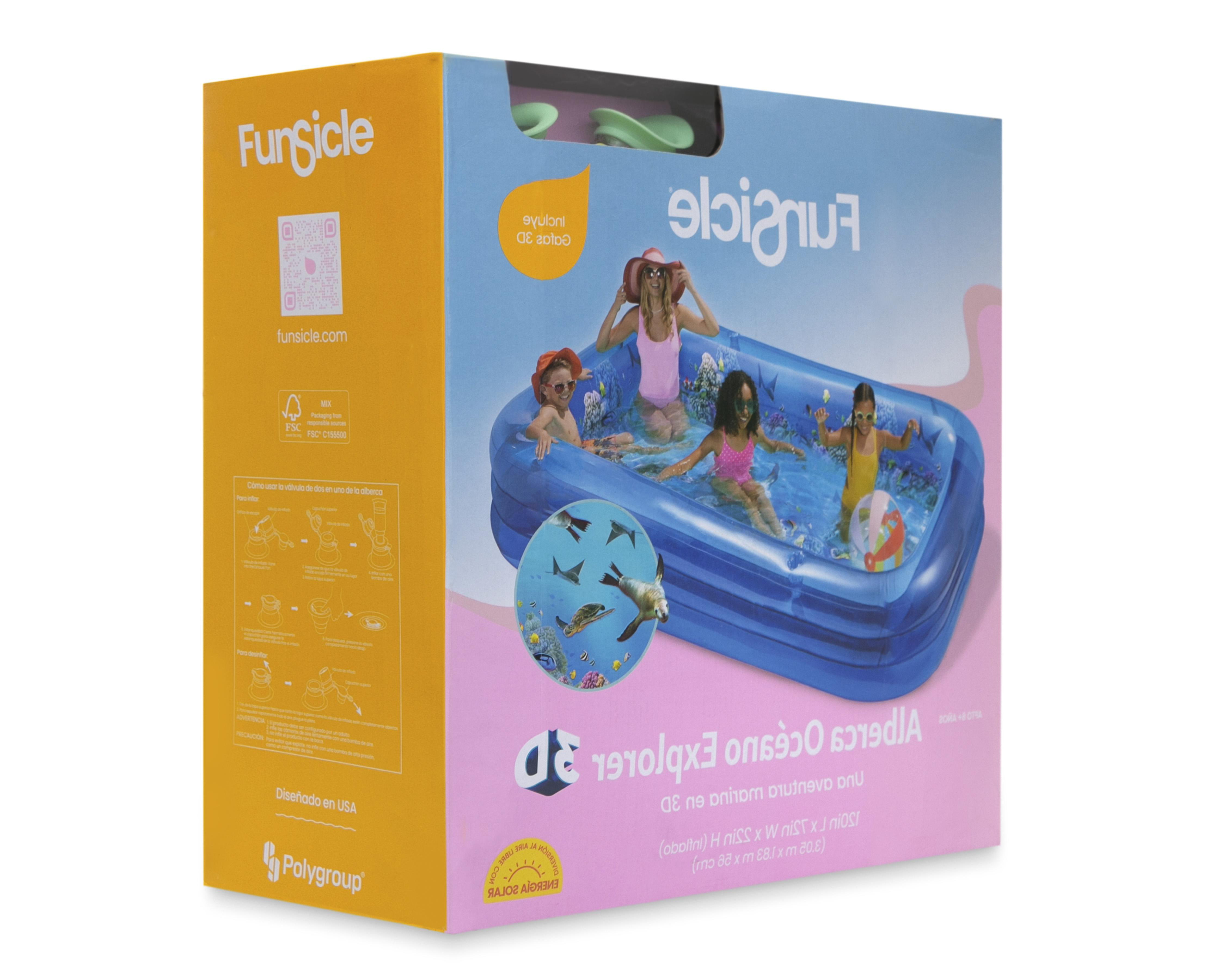 Foto 4 pulgar | Alberca Infantil Rectangular Funsicle 1030 L 183 x 305 x 56 cm