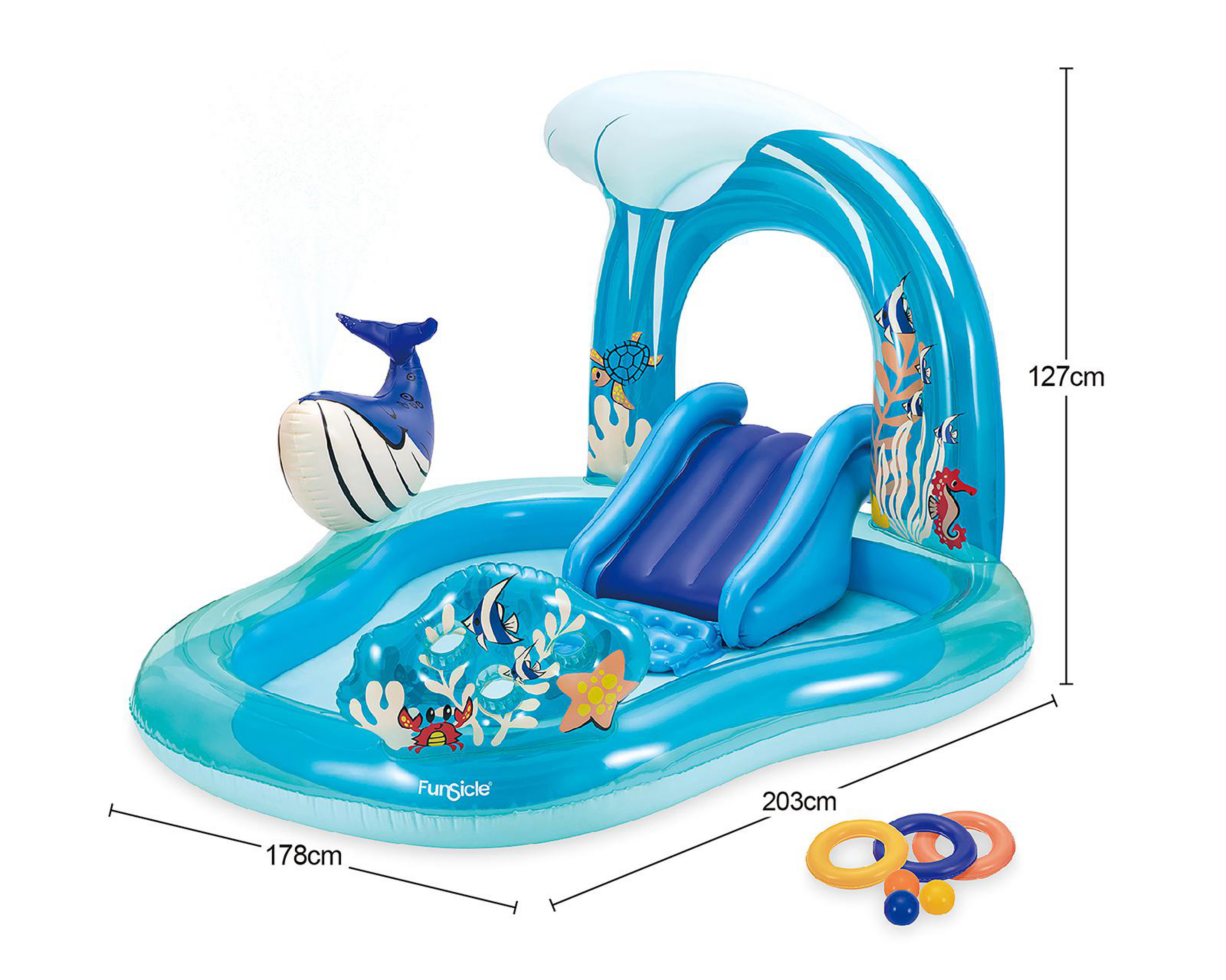 Foto 6 pulgar | Alberca Infantil Funsicle 320 L 178 x 203 x 127 cm