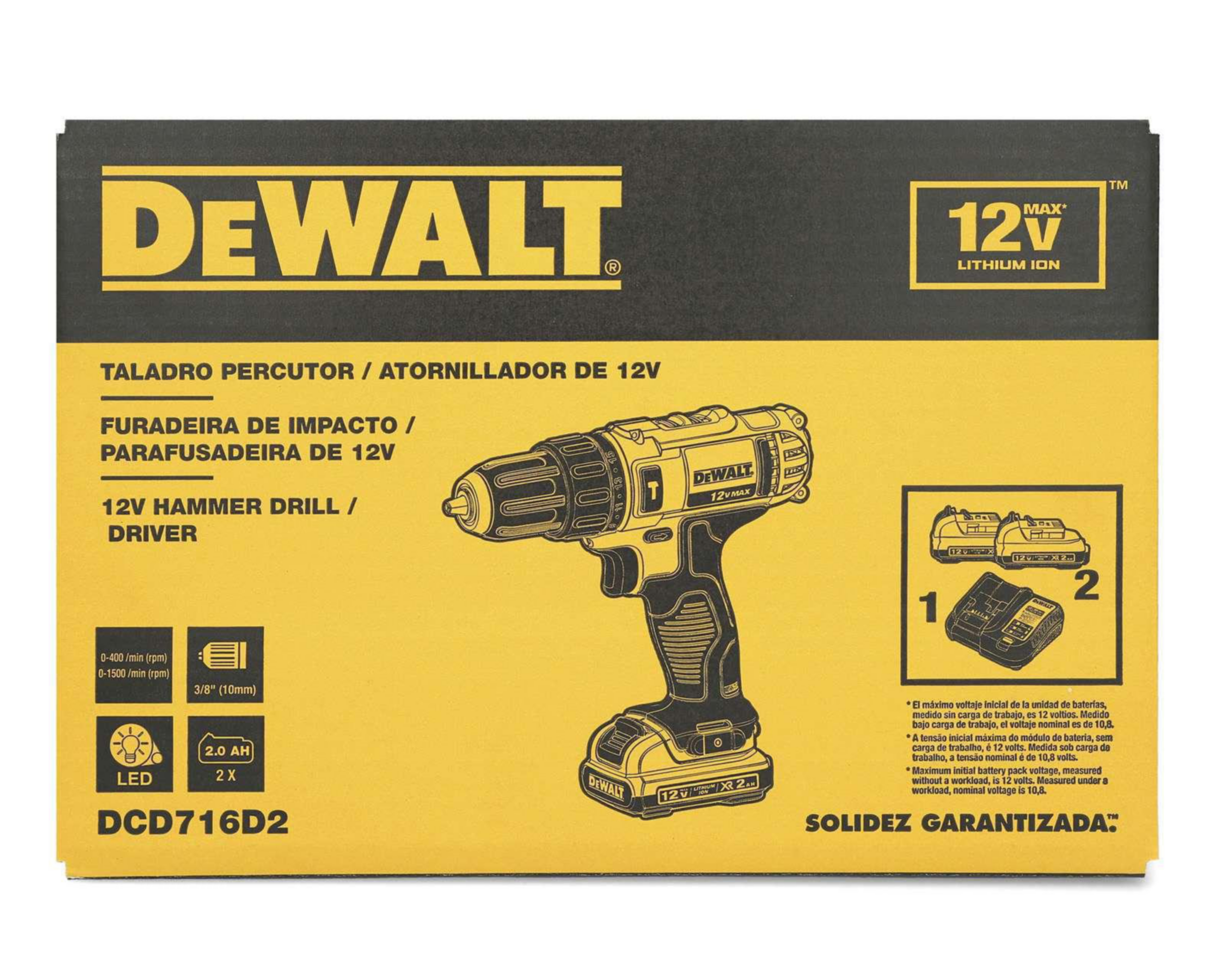 Foto 7 pulgar | Taladro Inalámbrico Dewalt PAMXDCD716510