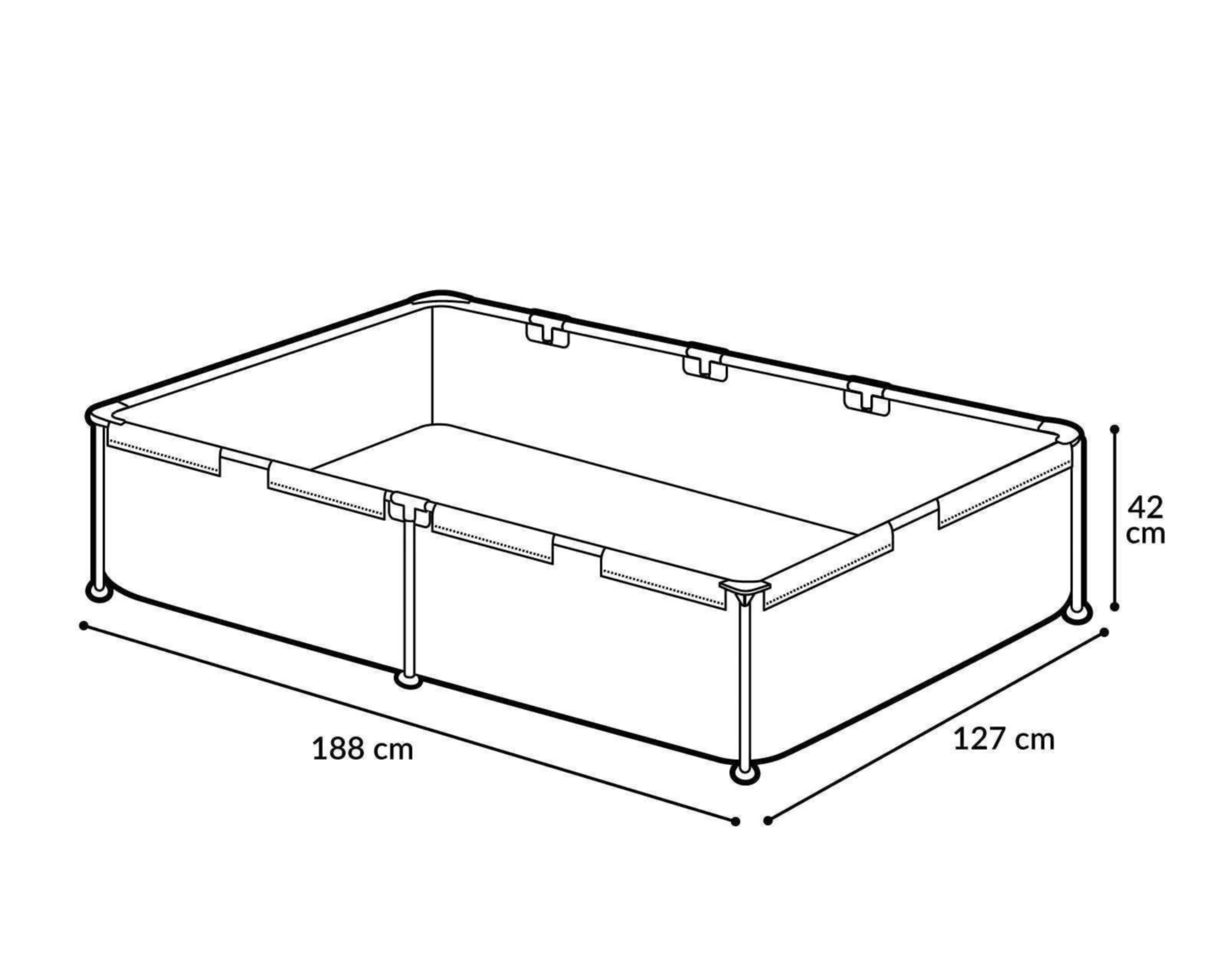 Foto 7 pulgar | Alberca Rectangular Avenli 1125 L 188 x 127 x 42 cm