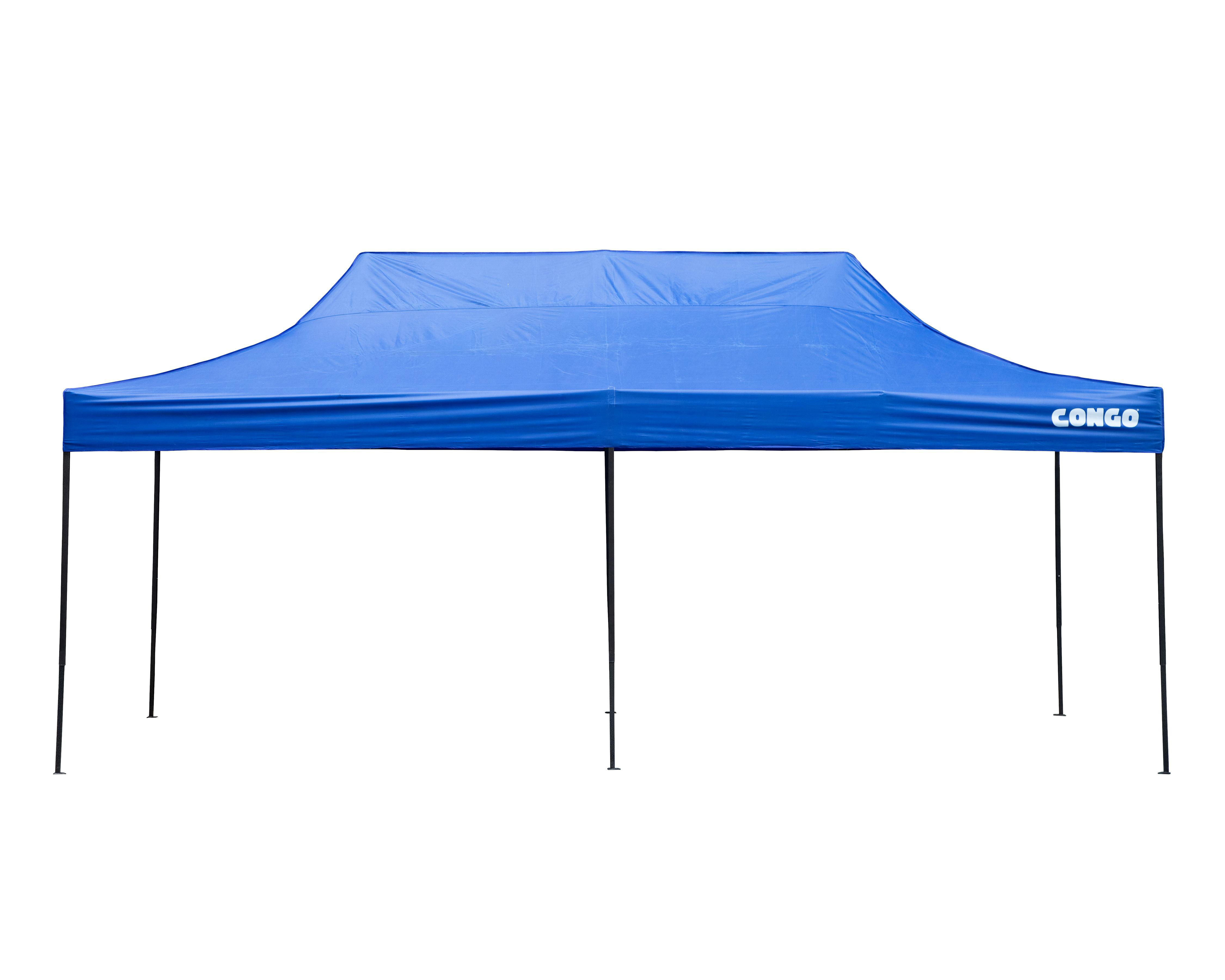 Toldo 6 x 3 m Altura Ajustable Azul