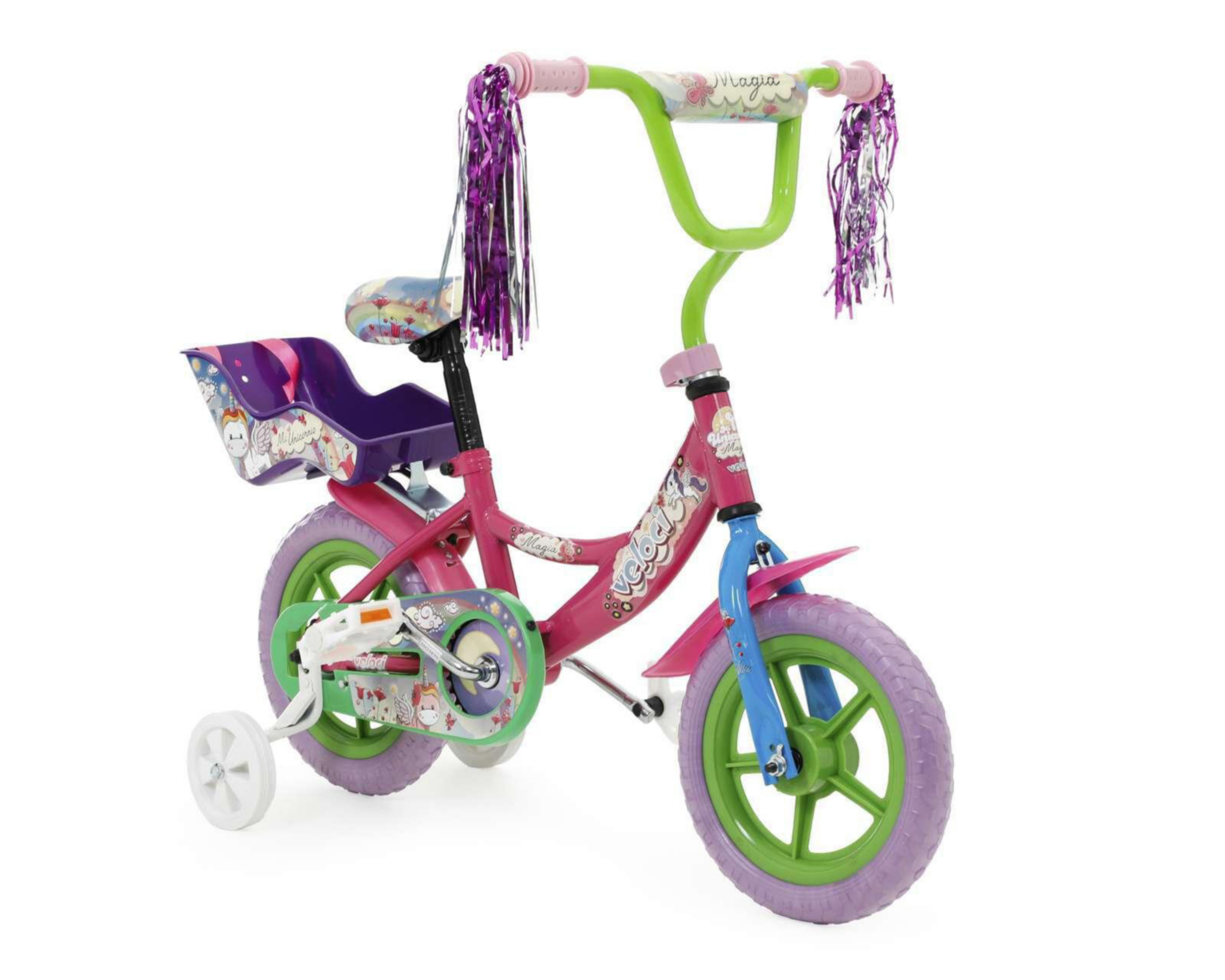 Bicileta Infantil Veloci Magia 12'' Rosa $1,139