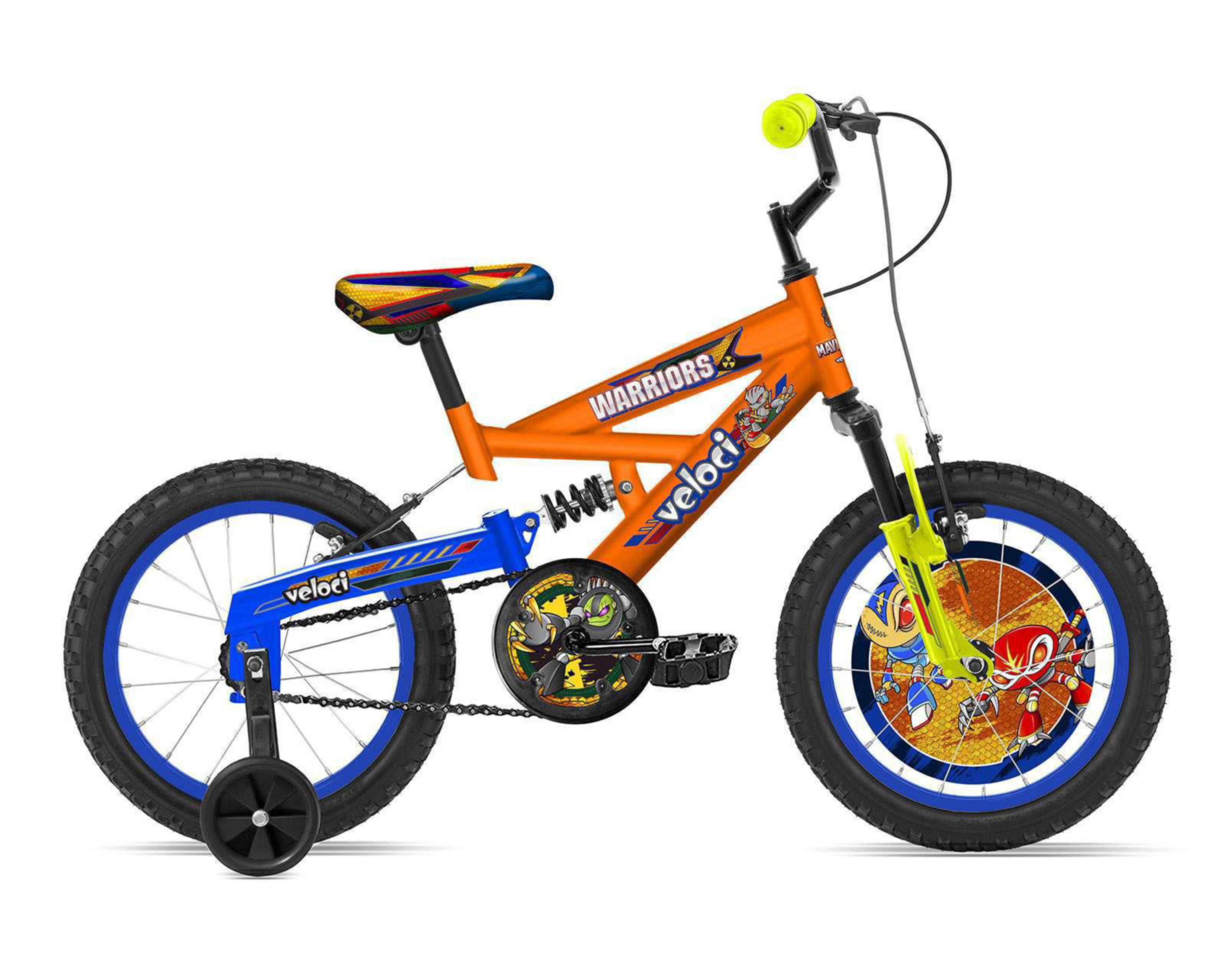 Bicicleta Infantil Warriors de 16" Anaranjada