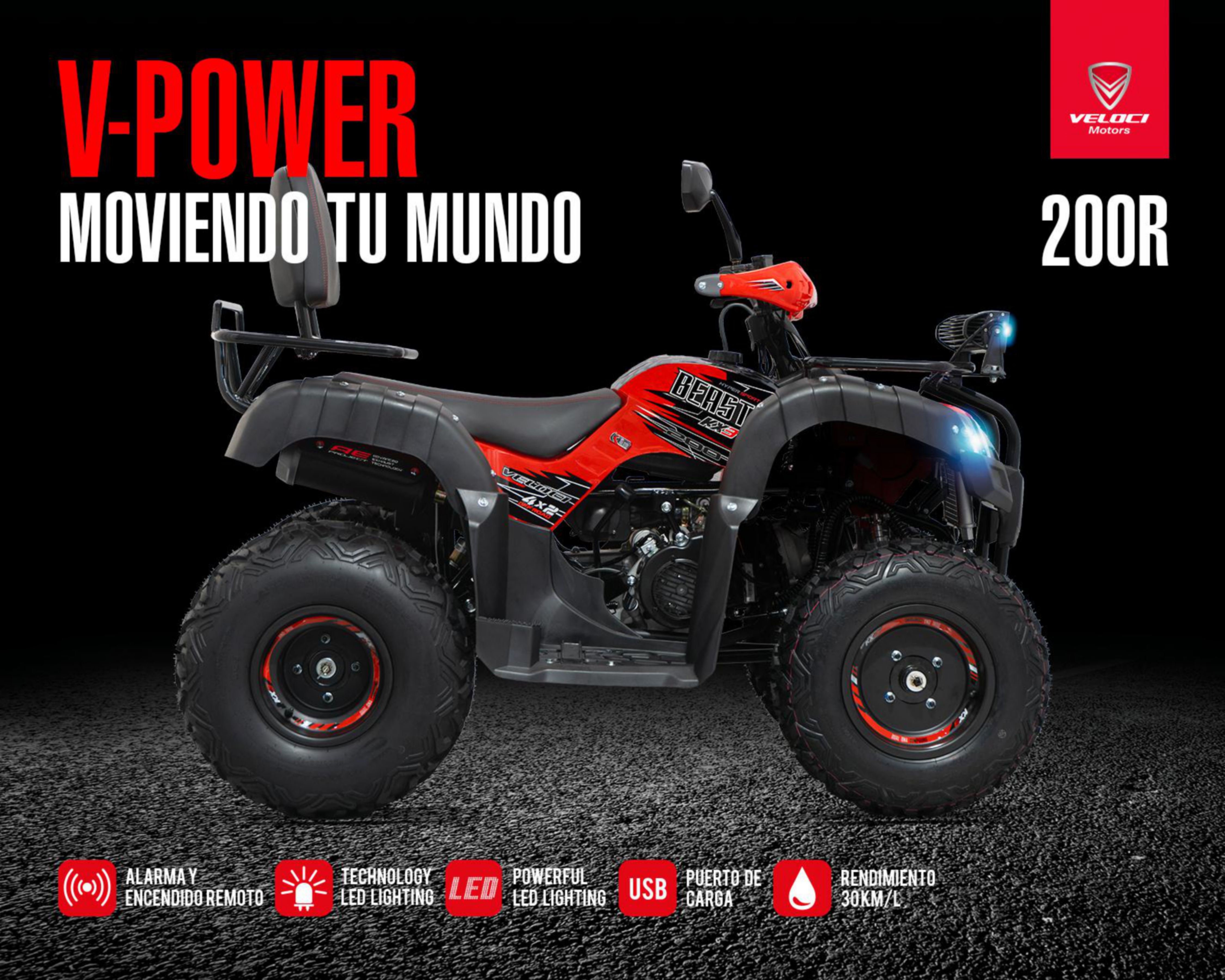 Foto 3 | Cuatrimoto Veloci Beast Hyper Sport 200 cc 2024