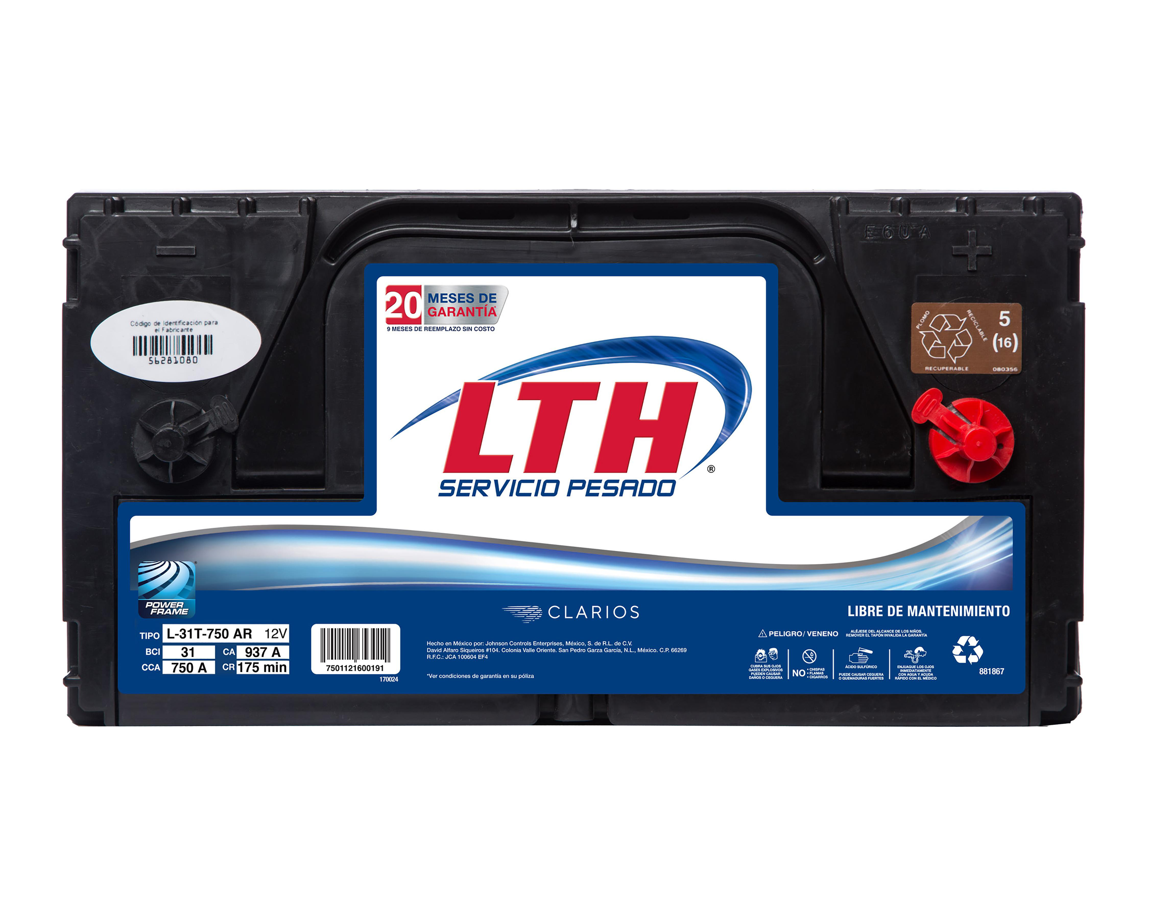 Foto 8 | Acumulador LTH L-31P-750